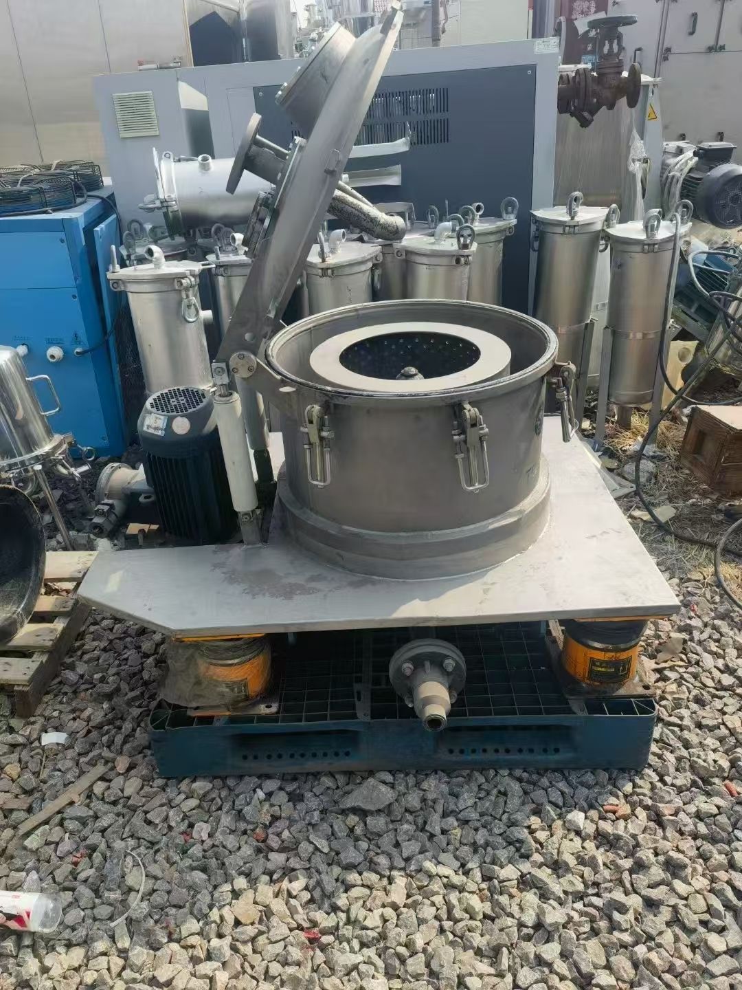 转让二手平板离心机 一台LB-450钛材质平板密闭离心机