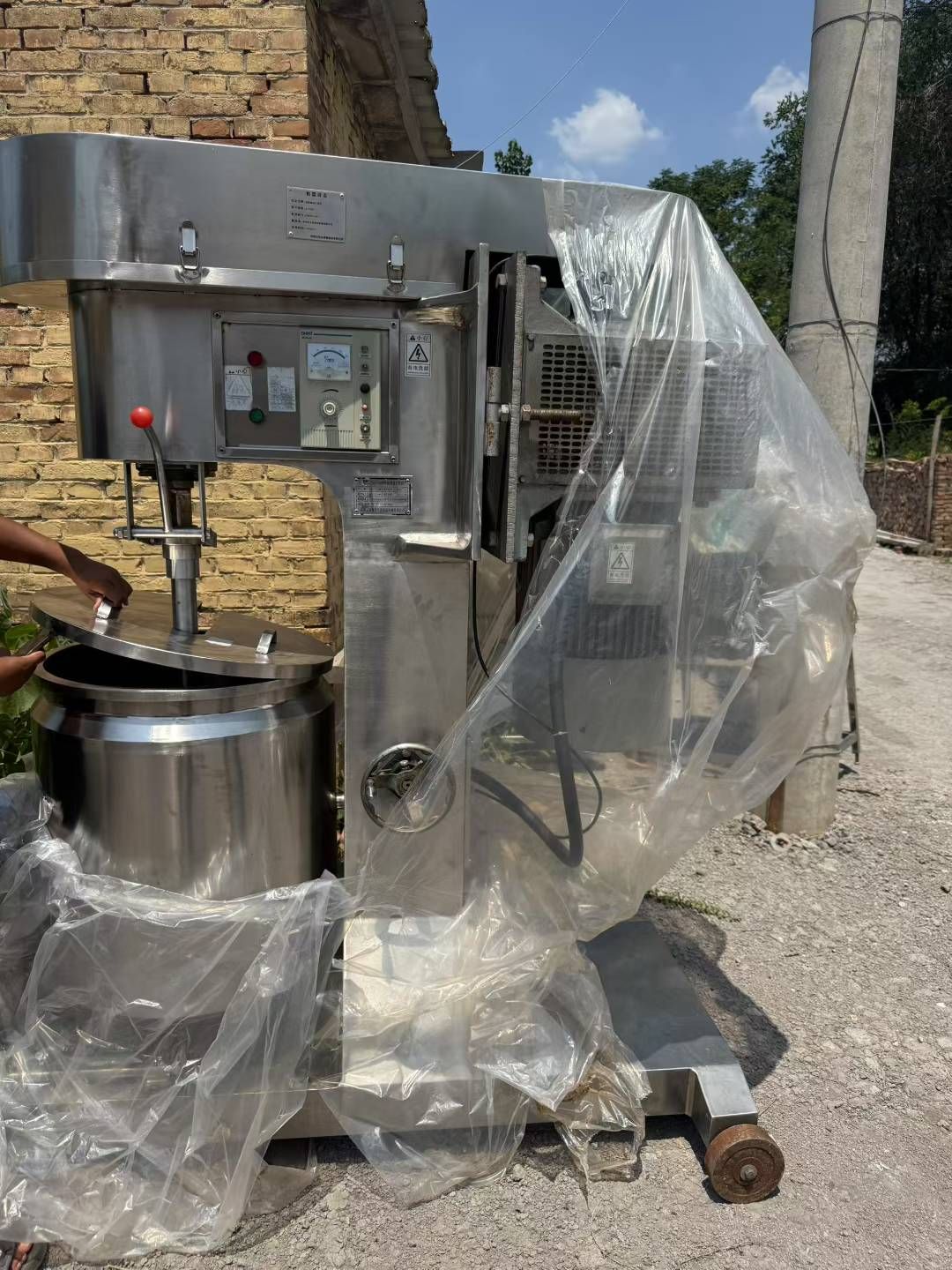 转让二手打浆机 一台容积100升变频调速食品级打浆机