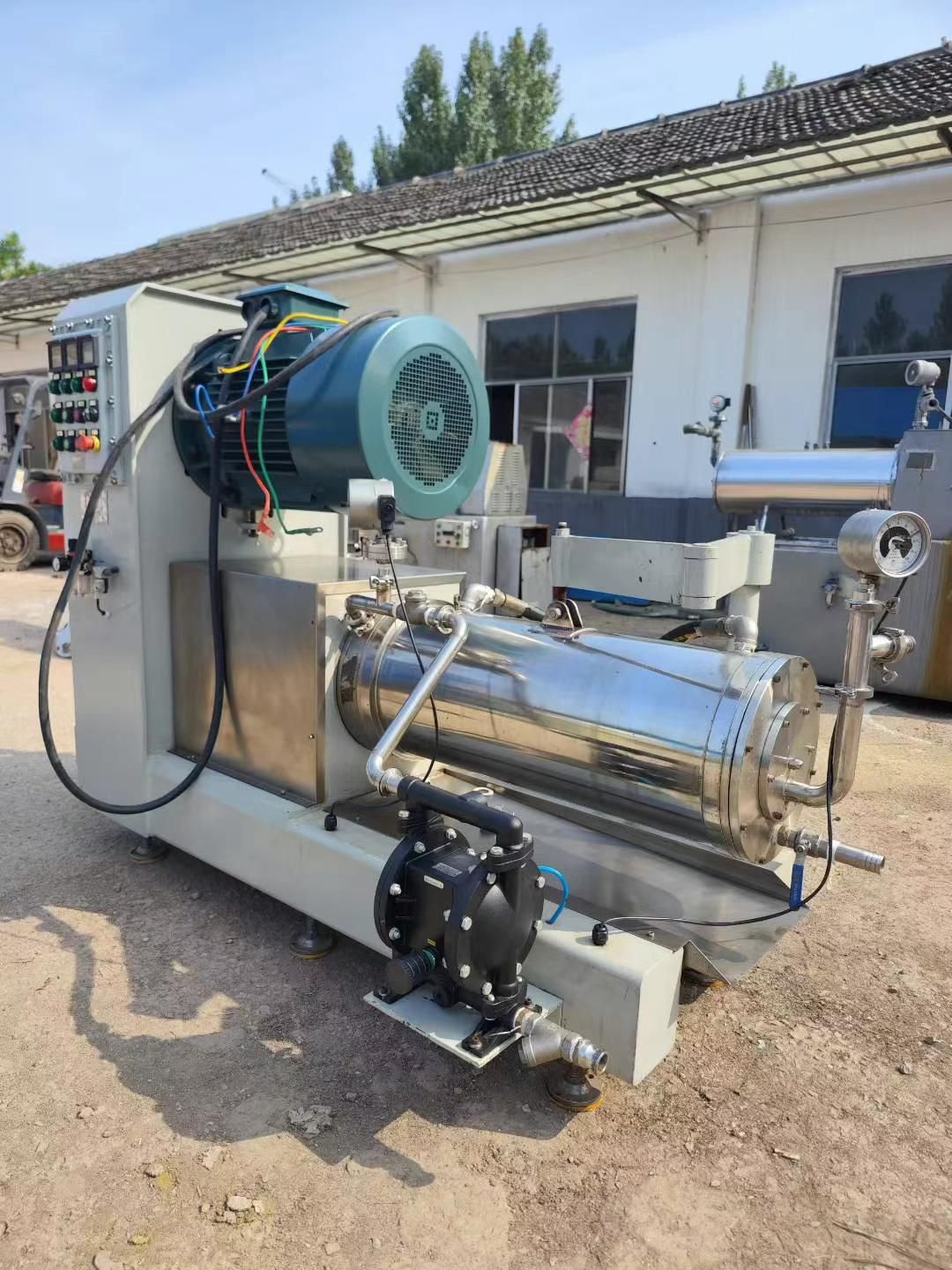 转让二手卧式砂磨机 一台容积50升江阴精细产纳米级卧式砂磨机