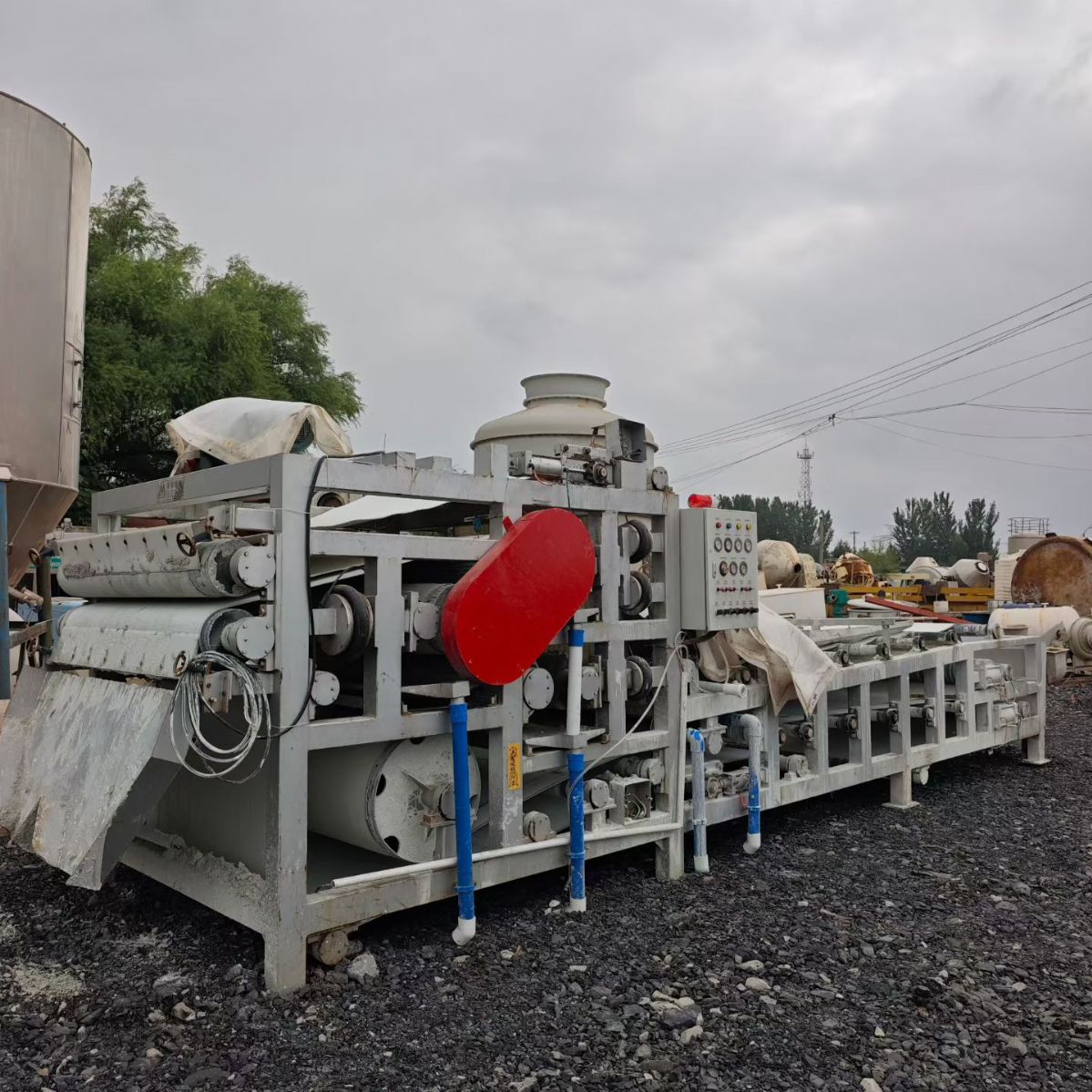 转让二手带式压滤机 一套广州美邦产带宽1.5米X7米带式压滤机