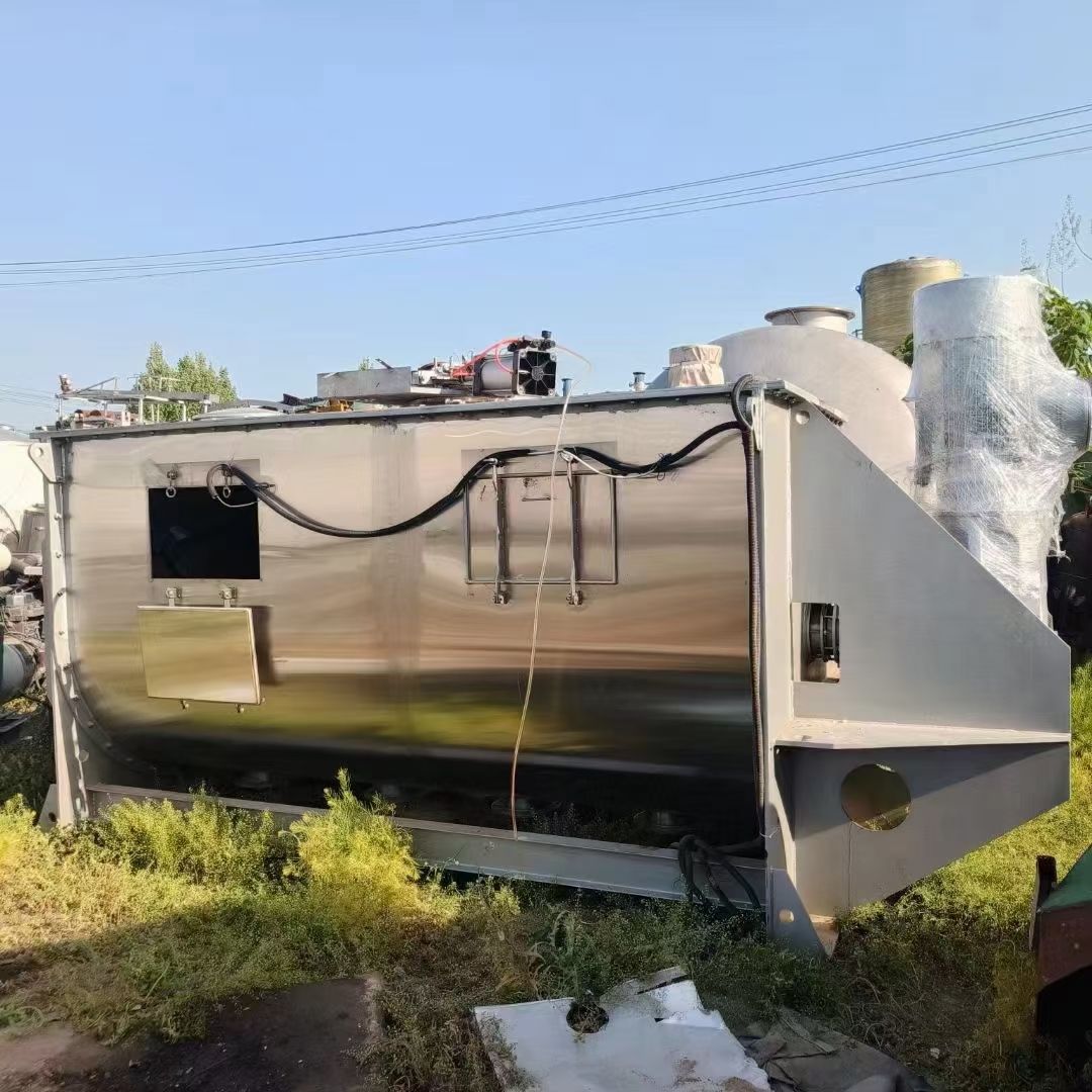 转让二手螺带混合机 一台容积8立方上海申银产重型螺带混合机