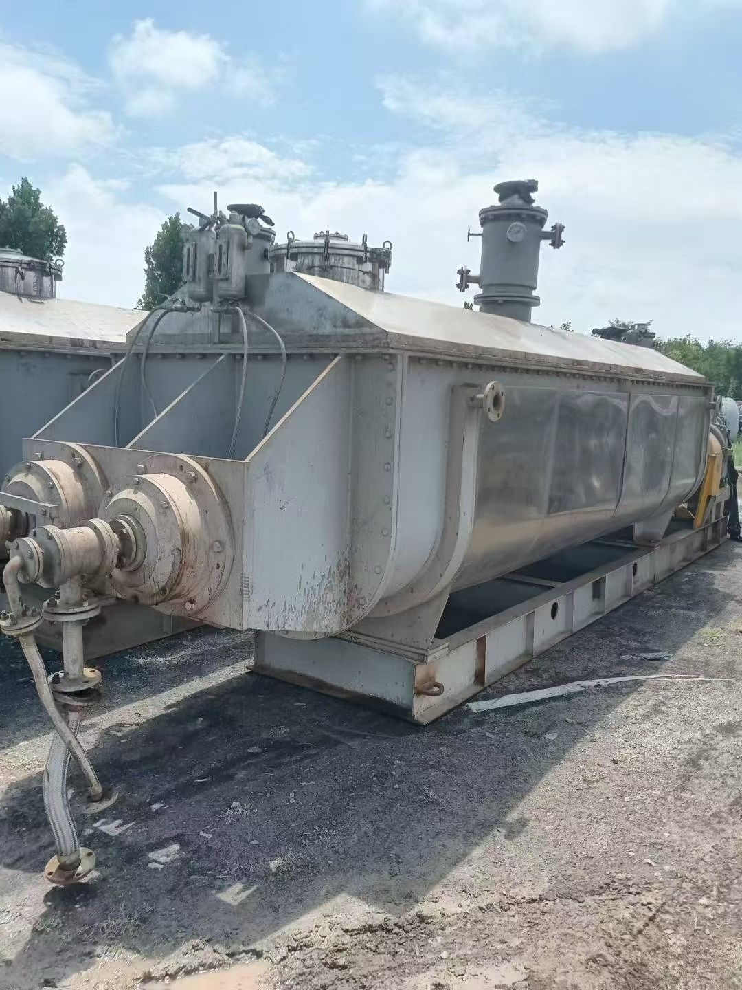 转让二手桨叶干燥机 三台面积52平方不锈钢空心桨叶干燥机