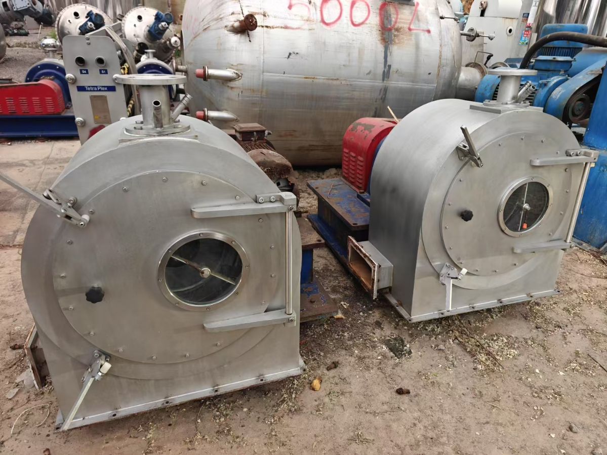 转让二手卧式过滤离心机 四台450型316成新卧式螺旋晒网过滤离心机