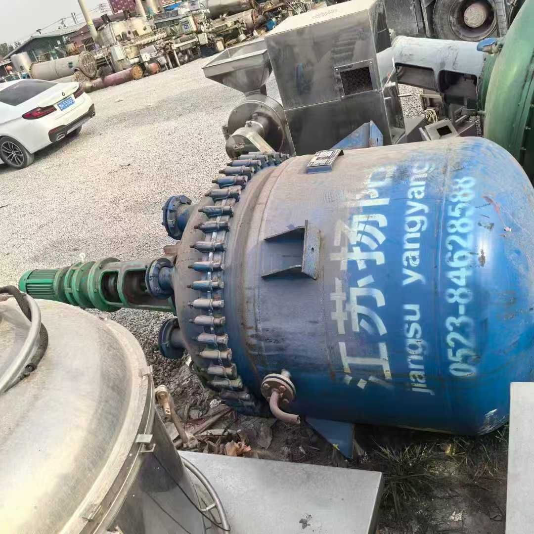 转让二手搪瓷反应釜 一台容积1000升江苏杨阳产搪瓷反应釜