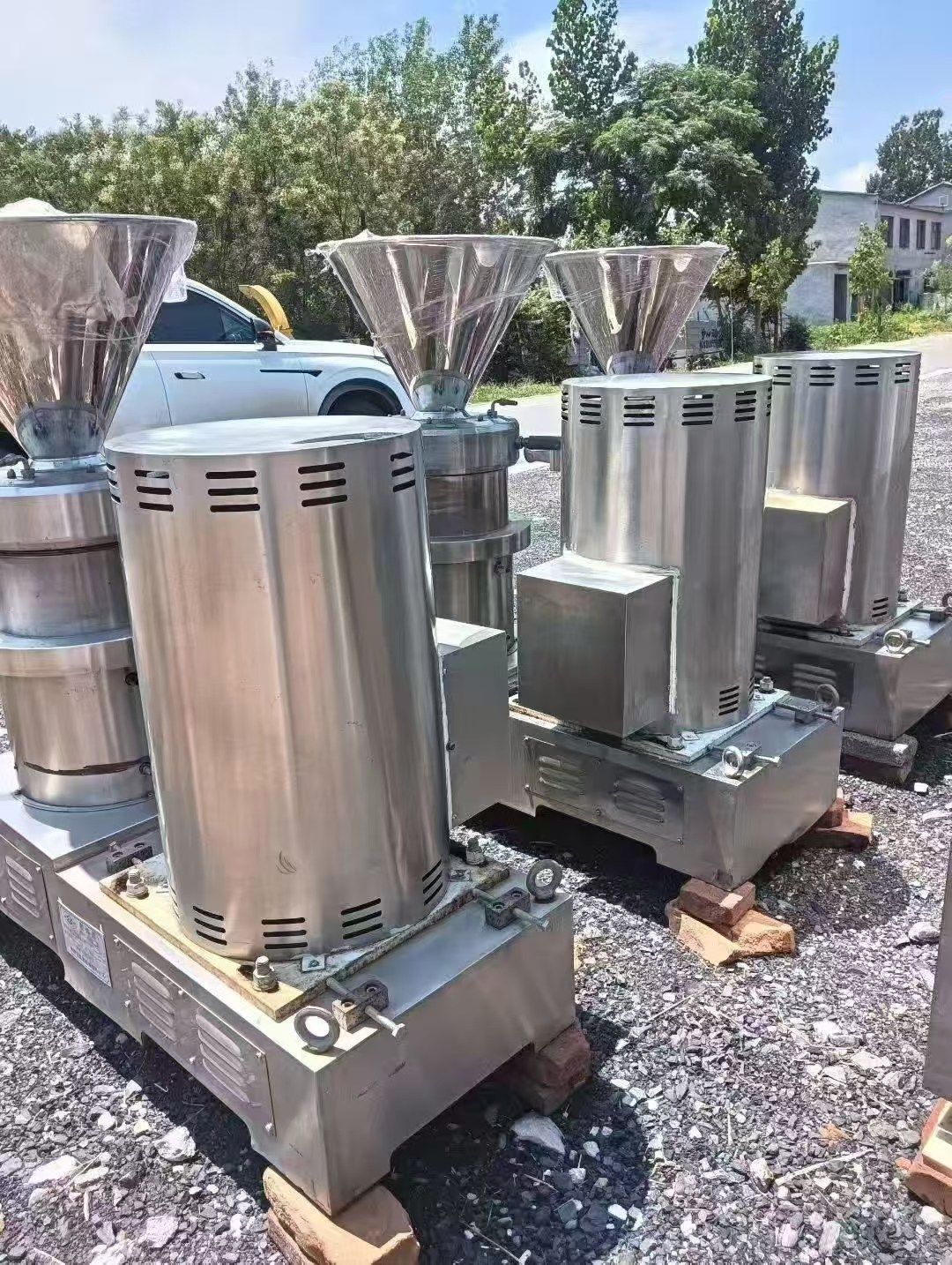 转让二手胶体磨 三台JMS-240型37千瓦立式食品胶体磨