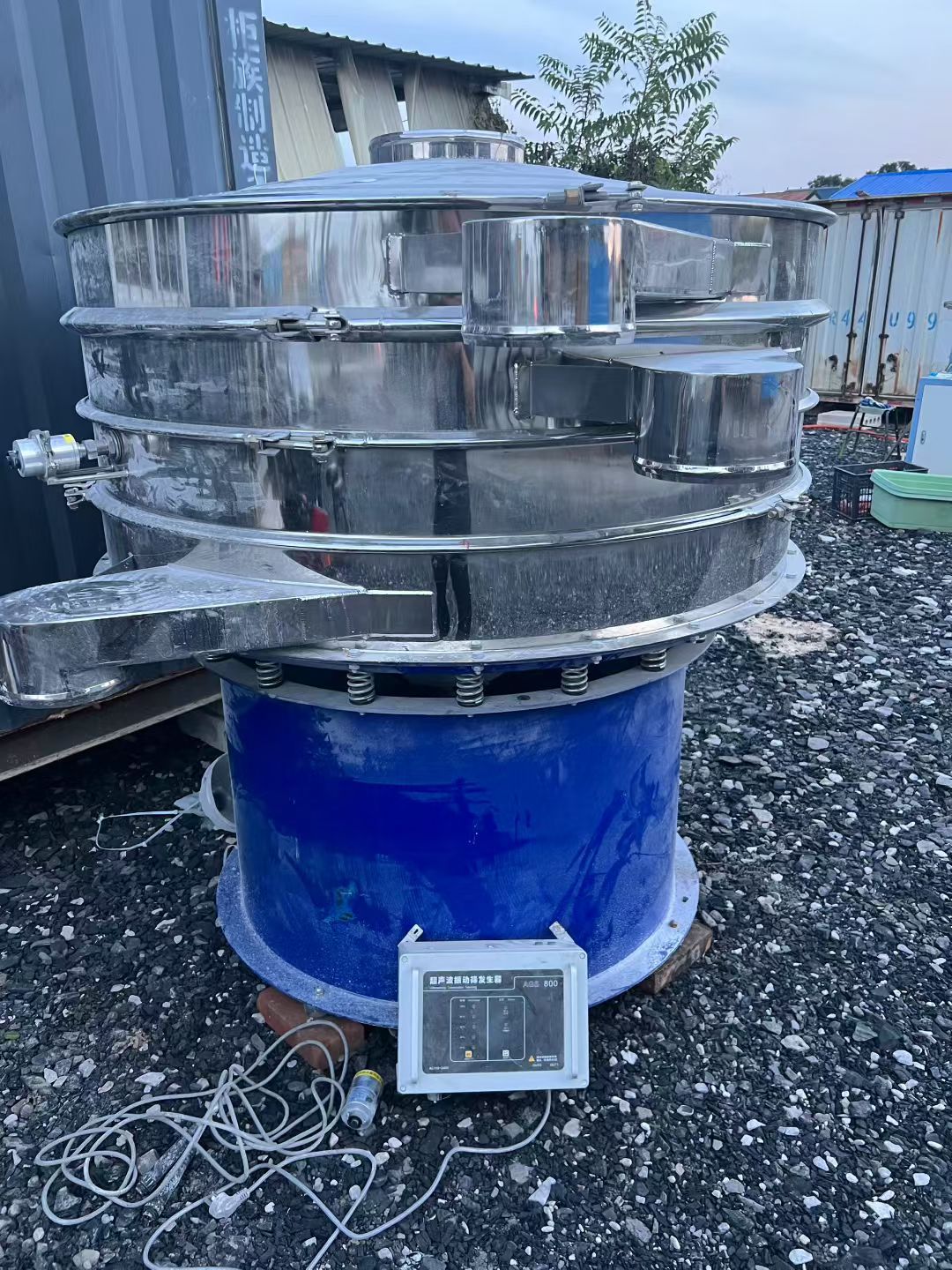 转让二手圆形振动筛 一台直径1500型三层超声波圆形振动筛