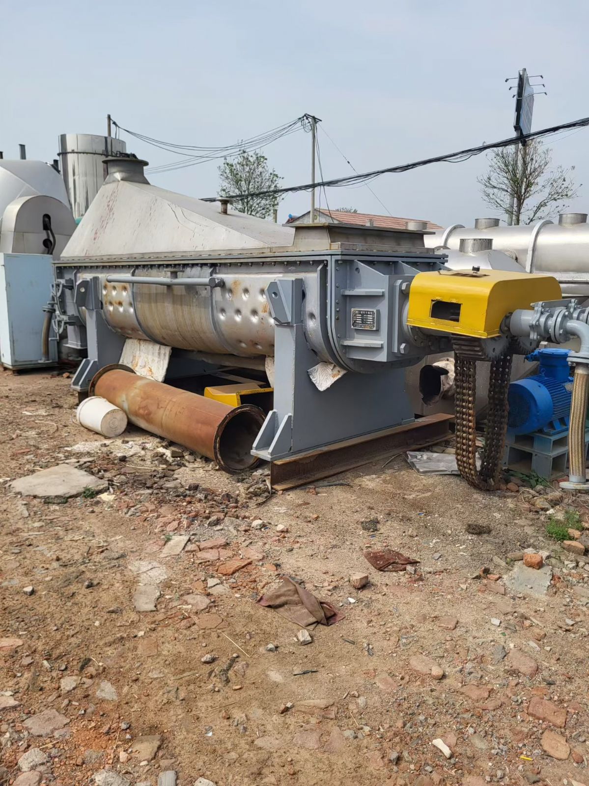 转让二手桨叶干燥机 一台面积50平方工大产连续式空心桨叶干燥机