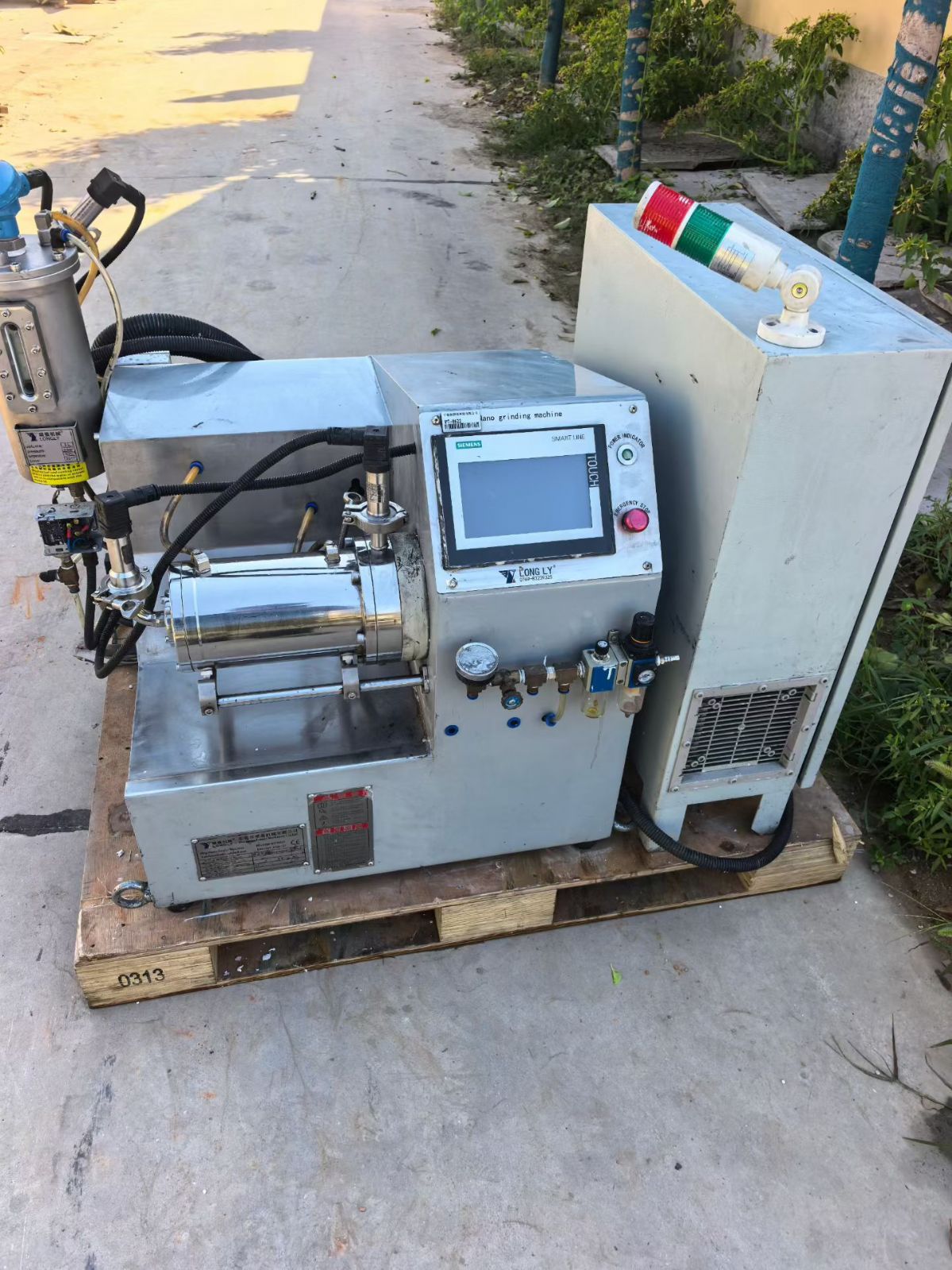 转让二手陶瓷砂磨机 一台容积1升广东琅菱产全陶瓷纳米砂磨机