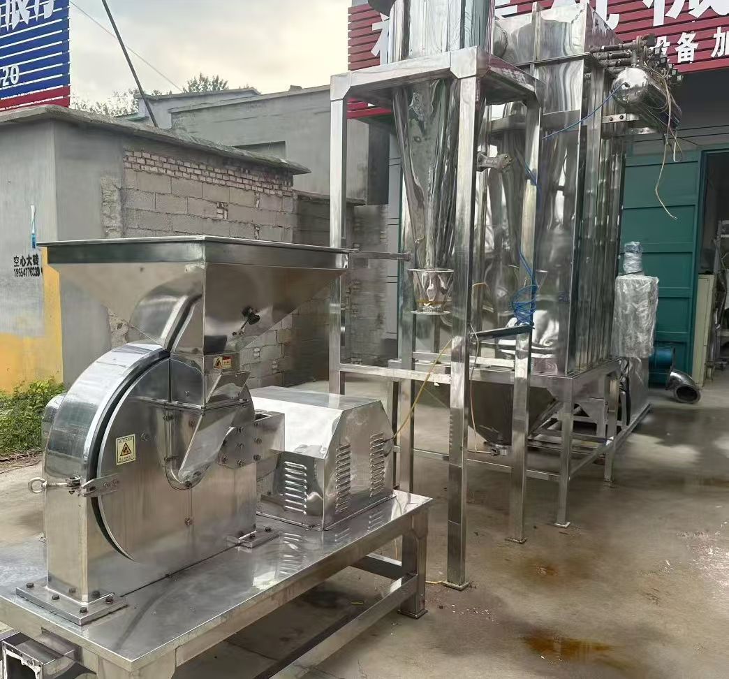 转让二手齿盘粉碎机 一套WF-60B全不锈钢齿盘粉碎机