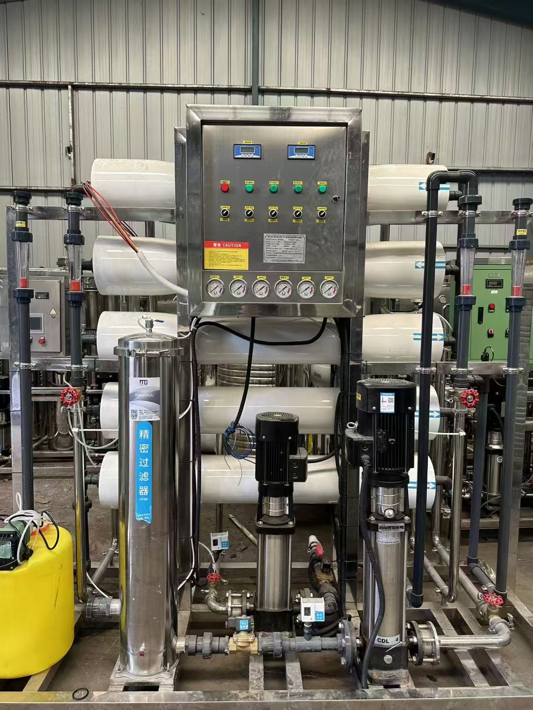 转让二手双级水处理 一台处理量2吨双级反渗透水处理