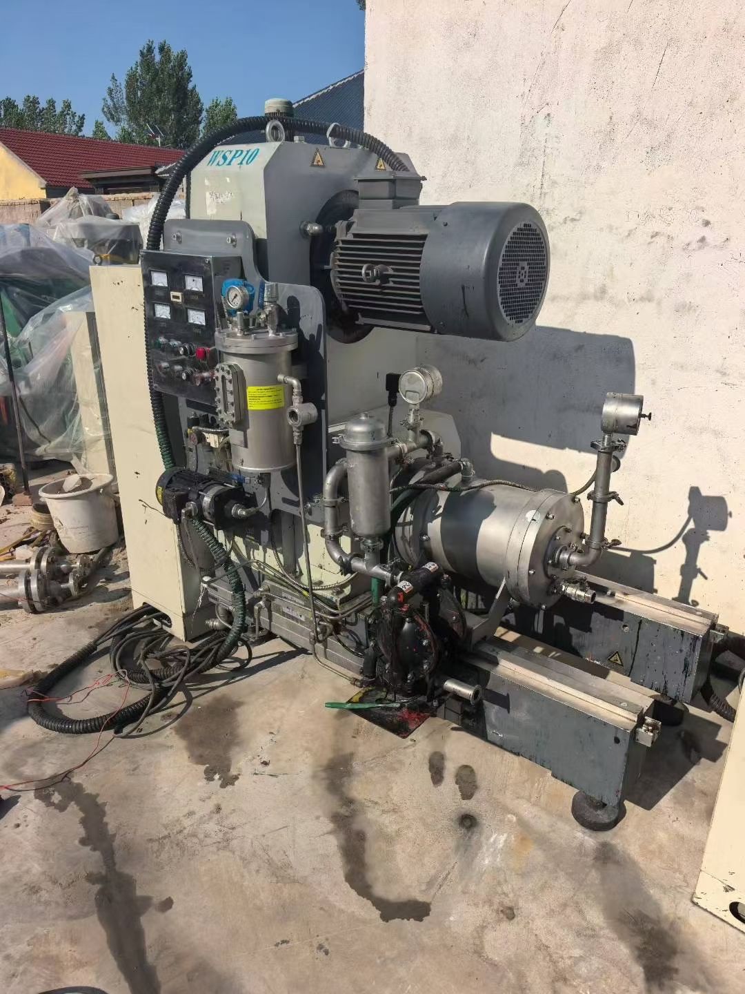 转让二手陶瓷砂磨机 3台容积10升常州龙鑫产陶瓷纳米砂磨机