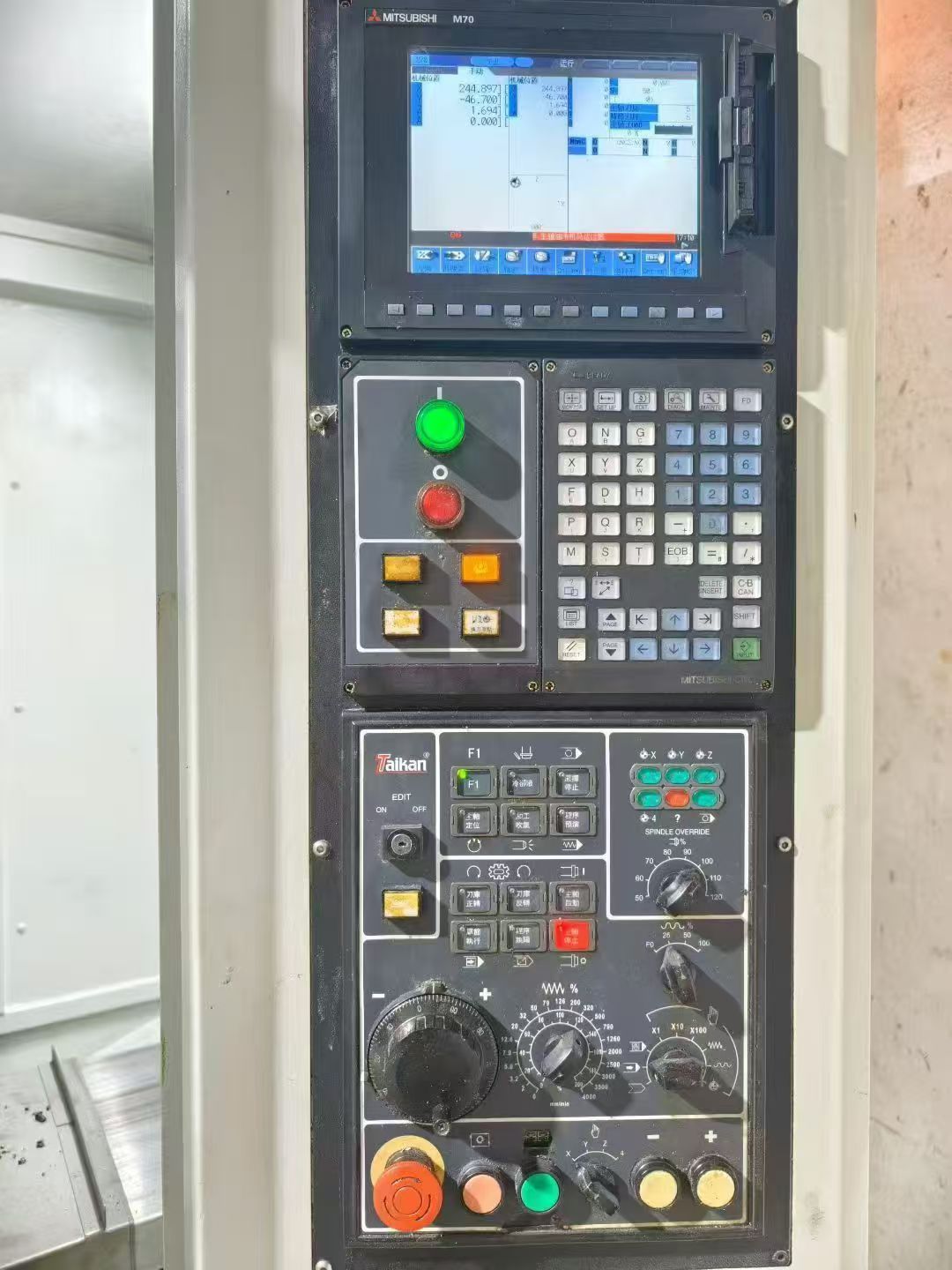 双胞胎台群T6钻攻机，三菱M70A系统，15000转主轴