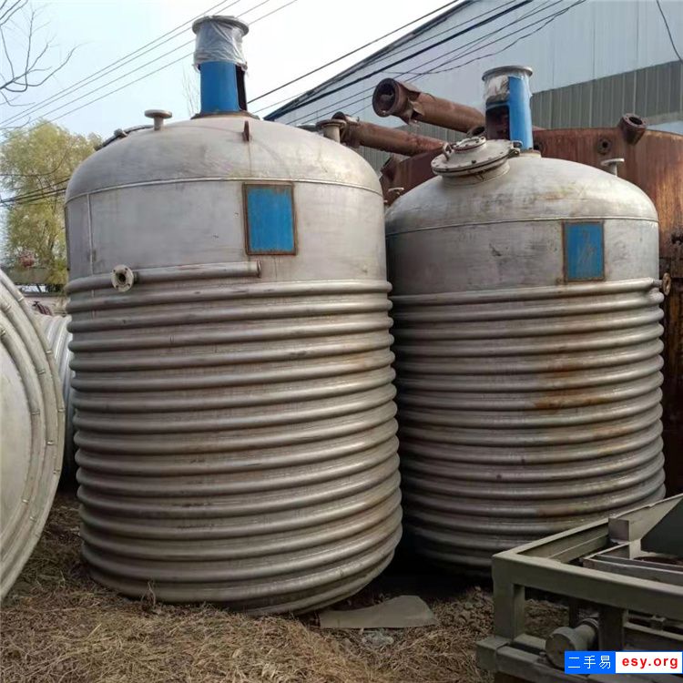 回收二手反应釜   二手外盘管反应釜