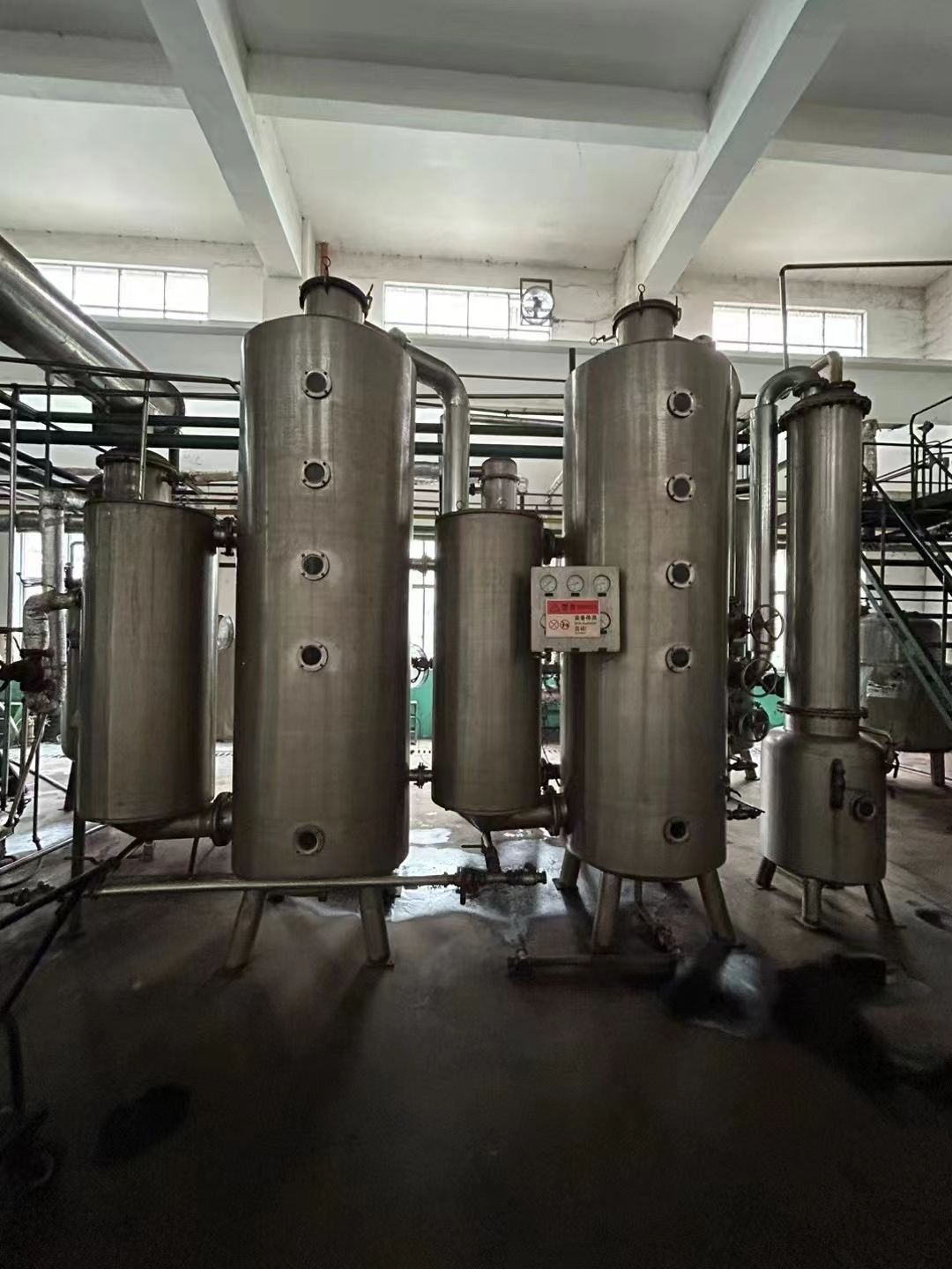 转让二手浓缩蒸发器 一套三效2000L多功能浓缩蒸发器