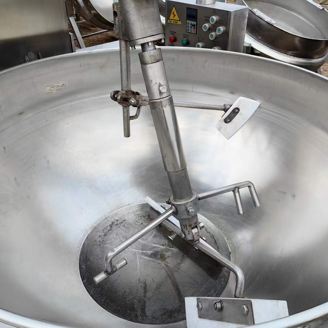 转让二手行星炒锅 一台容积600L全自动燃气加热行星搅拌炒锅