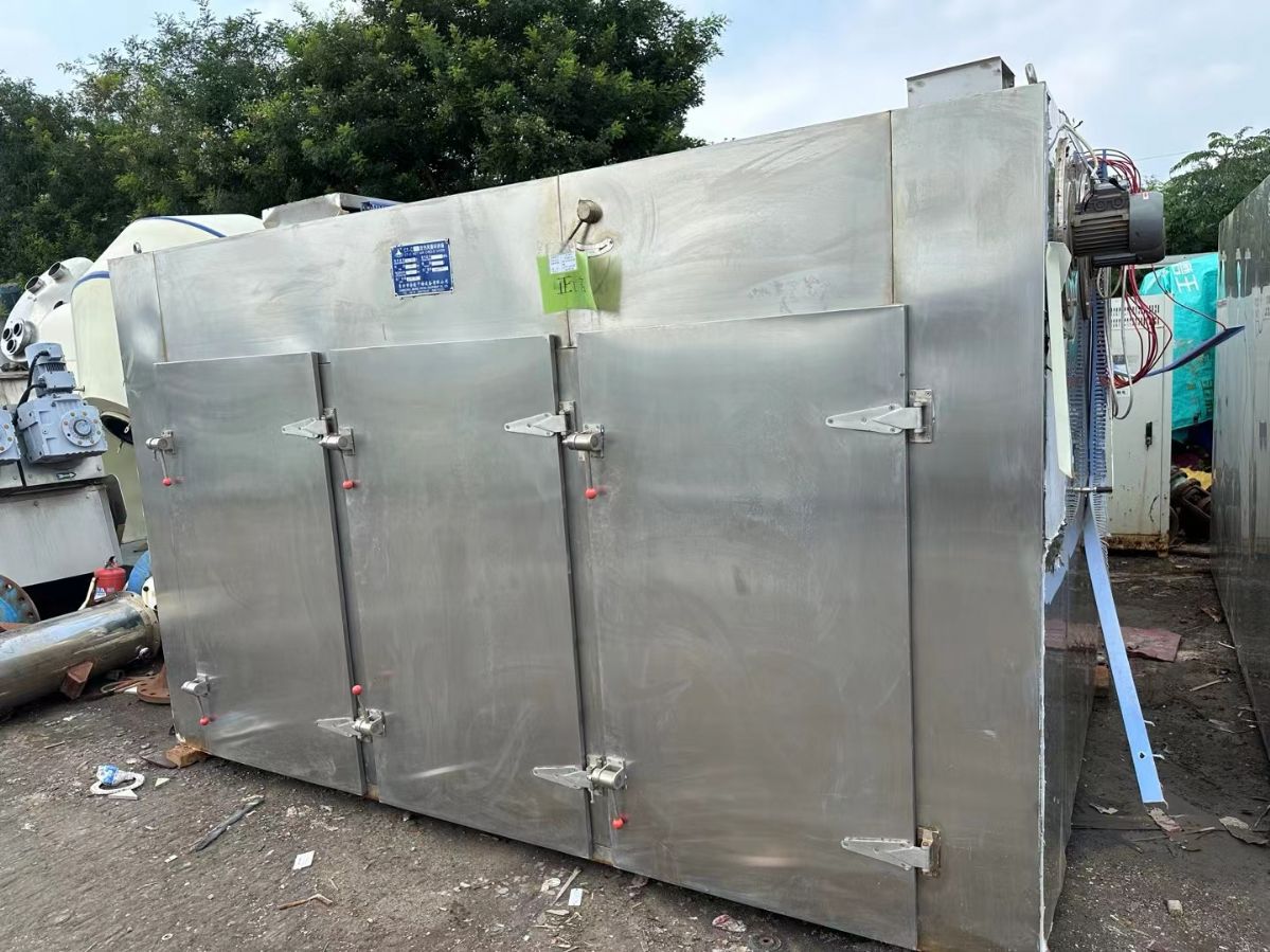 转让二手热风烘箱 两台三门六车电气两用热风循环烘箱