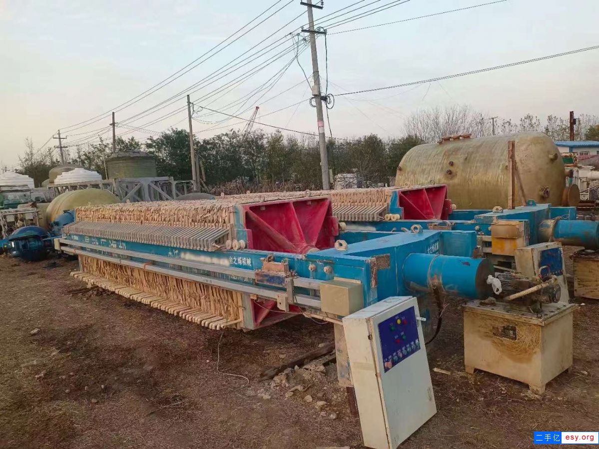 转让二手自动拉板压滤机 2台200平方景津厢式压滤机