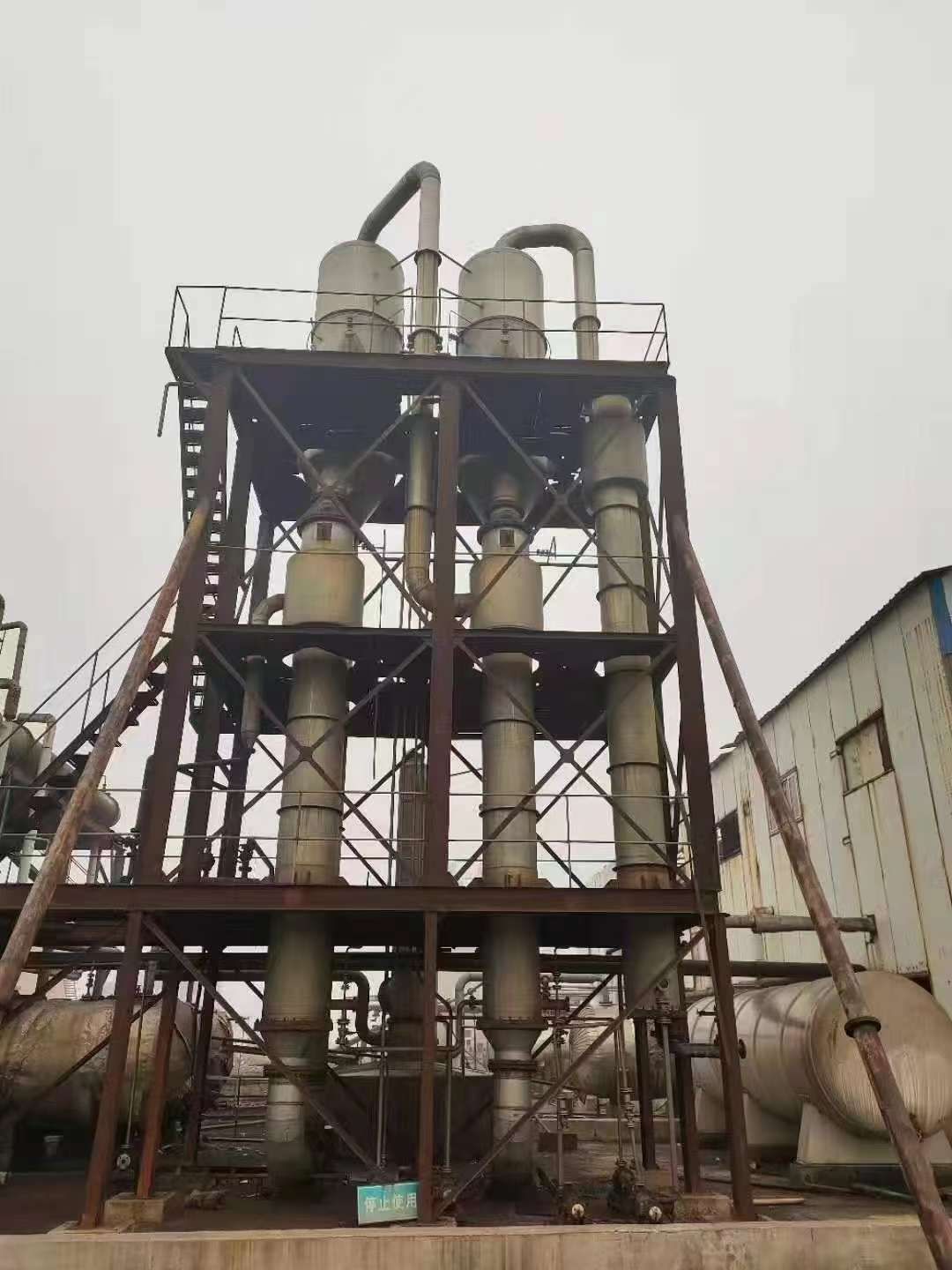 转让二手强制循环蒸发器 一套双相钢2205材质6吨强制循环蒸发器