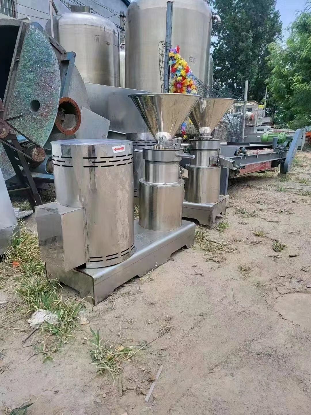 转让二手胶体磨 两台11千瓦全不锈钢立式胶体磨