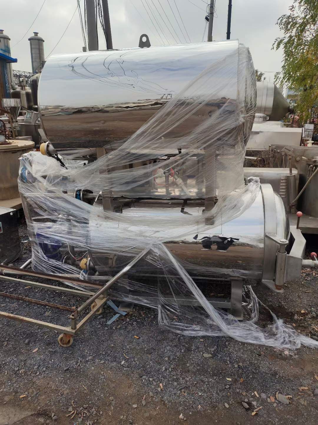 转让二手双层杀菌锅 一套0.54立方电加热杀菌锅