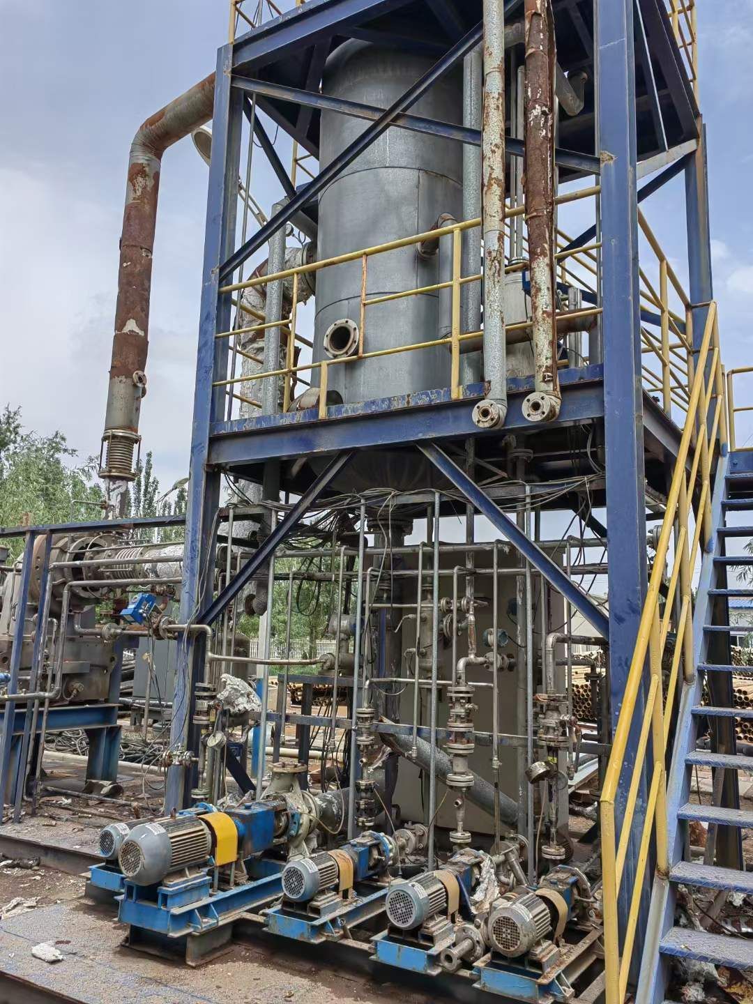 转让二手钛材蒸发器 一套上海神农产2吨钛材MVR蒸发器
