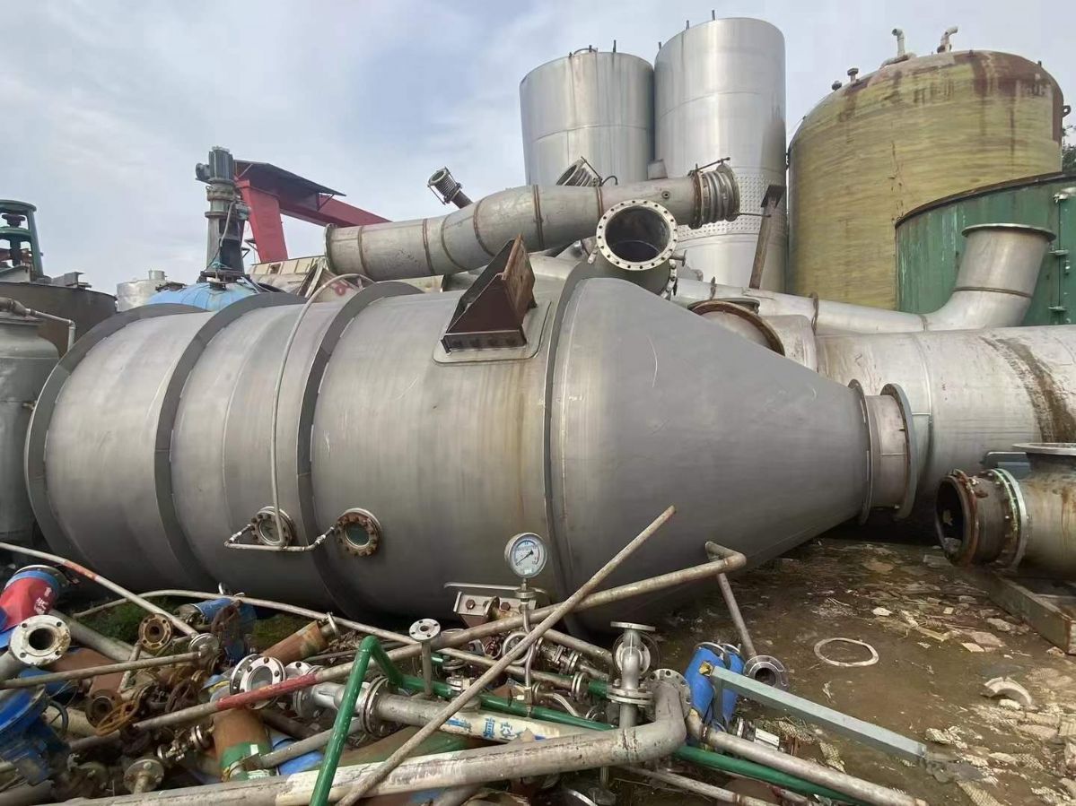 转让二手钛材蒸发器 一套处理量5吨全钛材MVR蒸发器