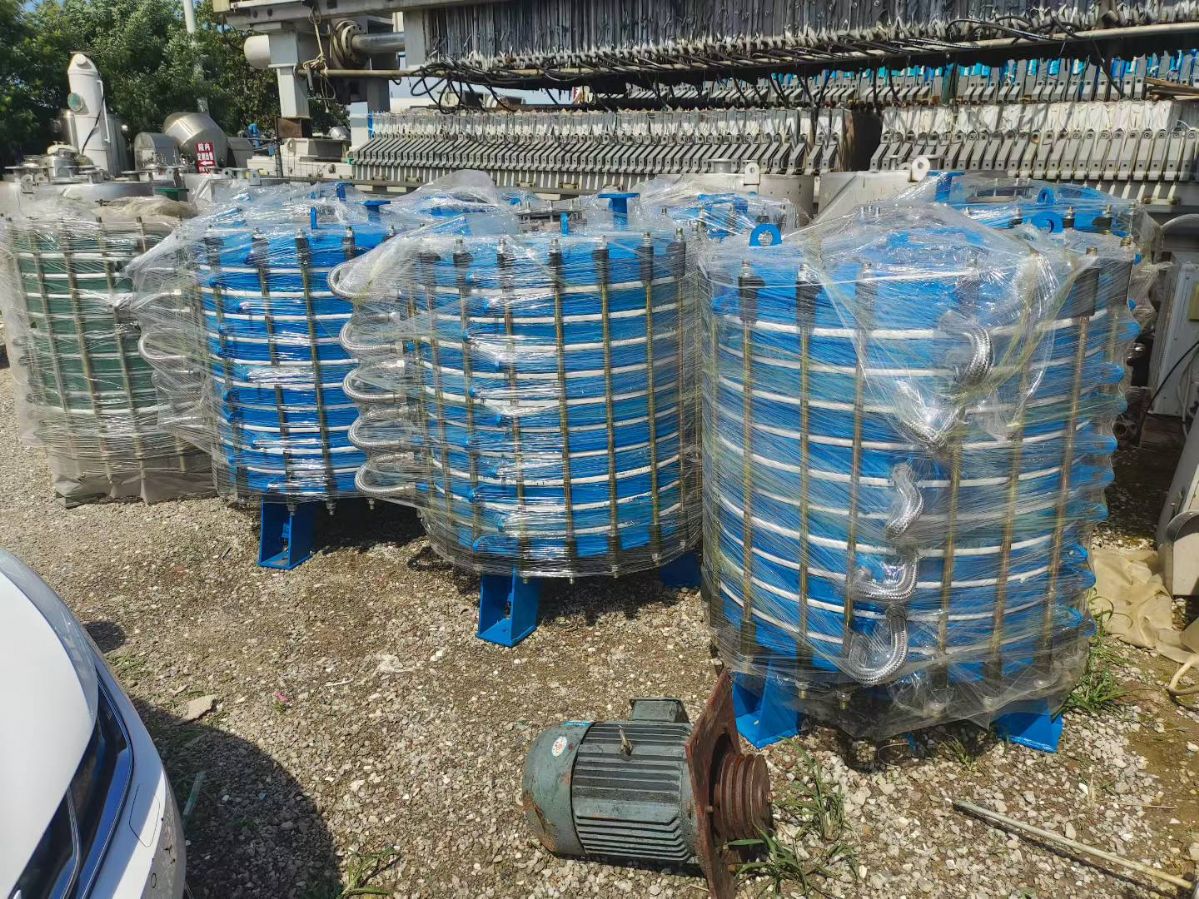 转让二手搪瓷片冷凝器 四组10平方搪玻璃搪瓷片冷凝器