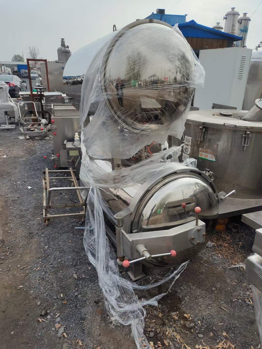 转让二手双层杀菌锅 一套0.54立方电加热杀菌锅