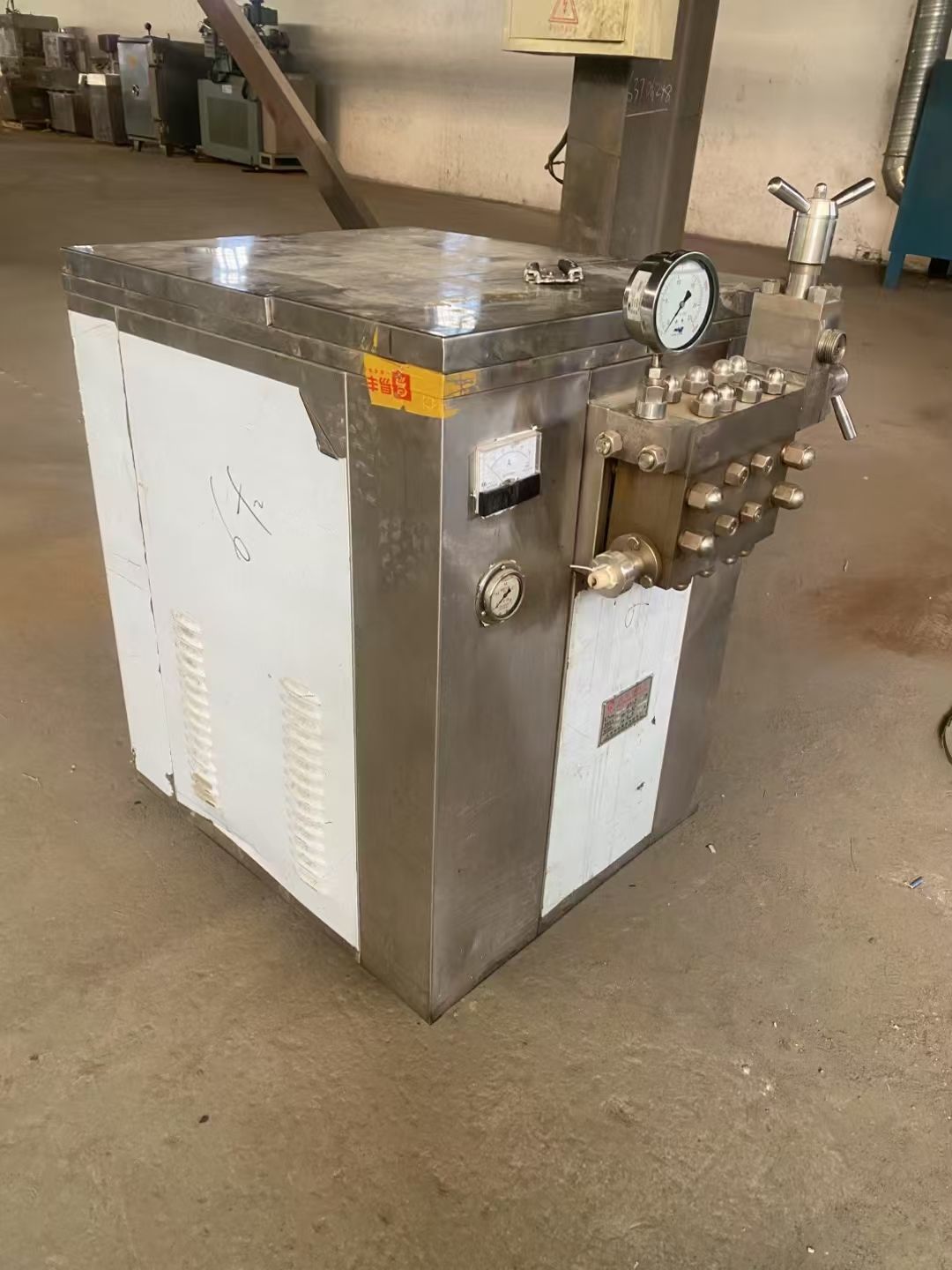 转让二手高压均质机 一台流量300L120兆帕高压均质机