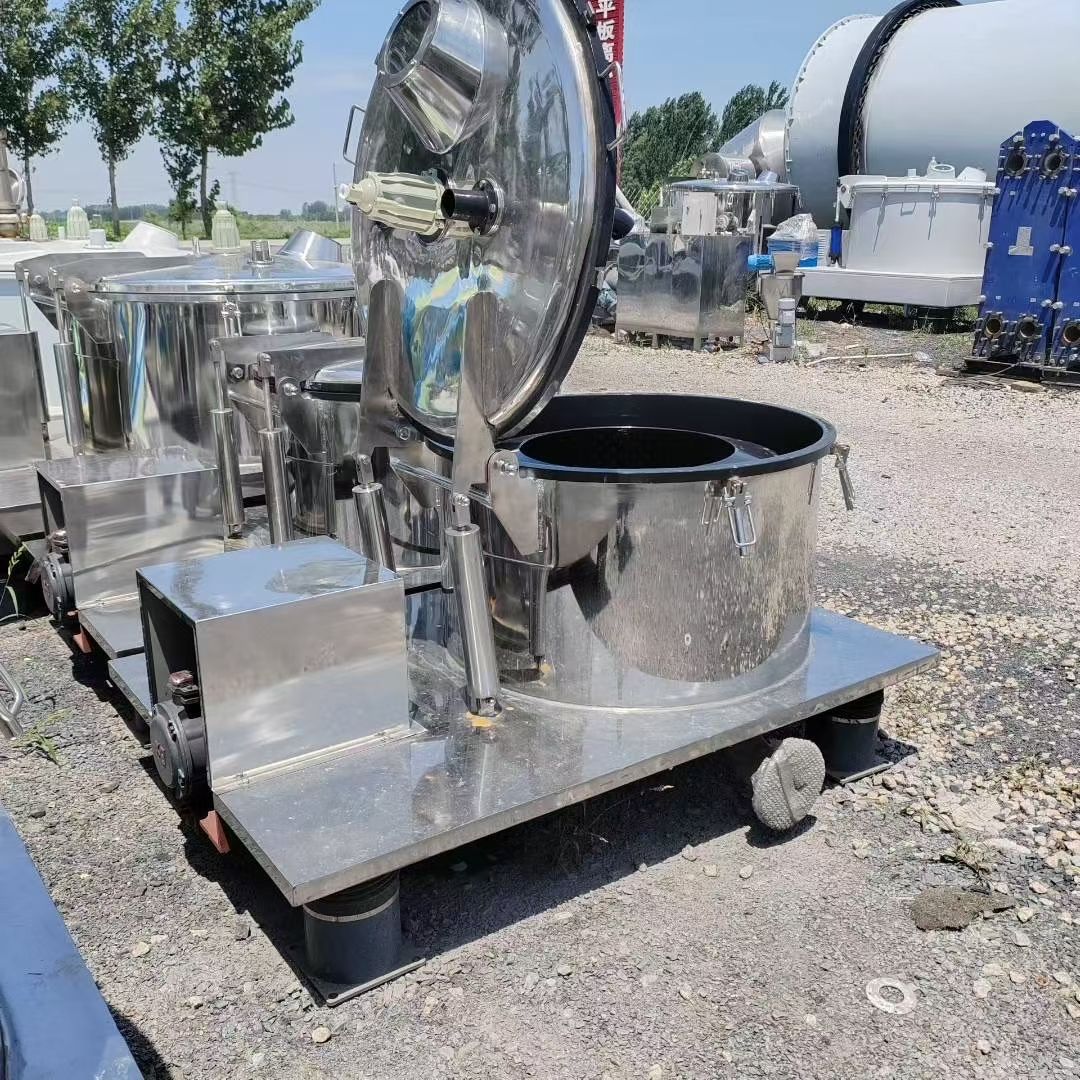 转让二手平板离心机 两台800型内衬哈啦平板密闭式离心机