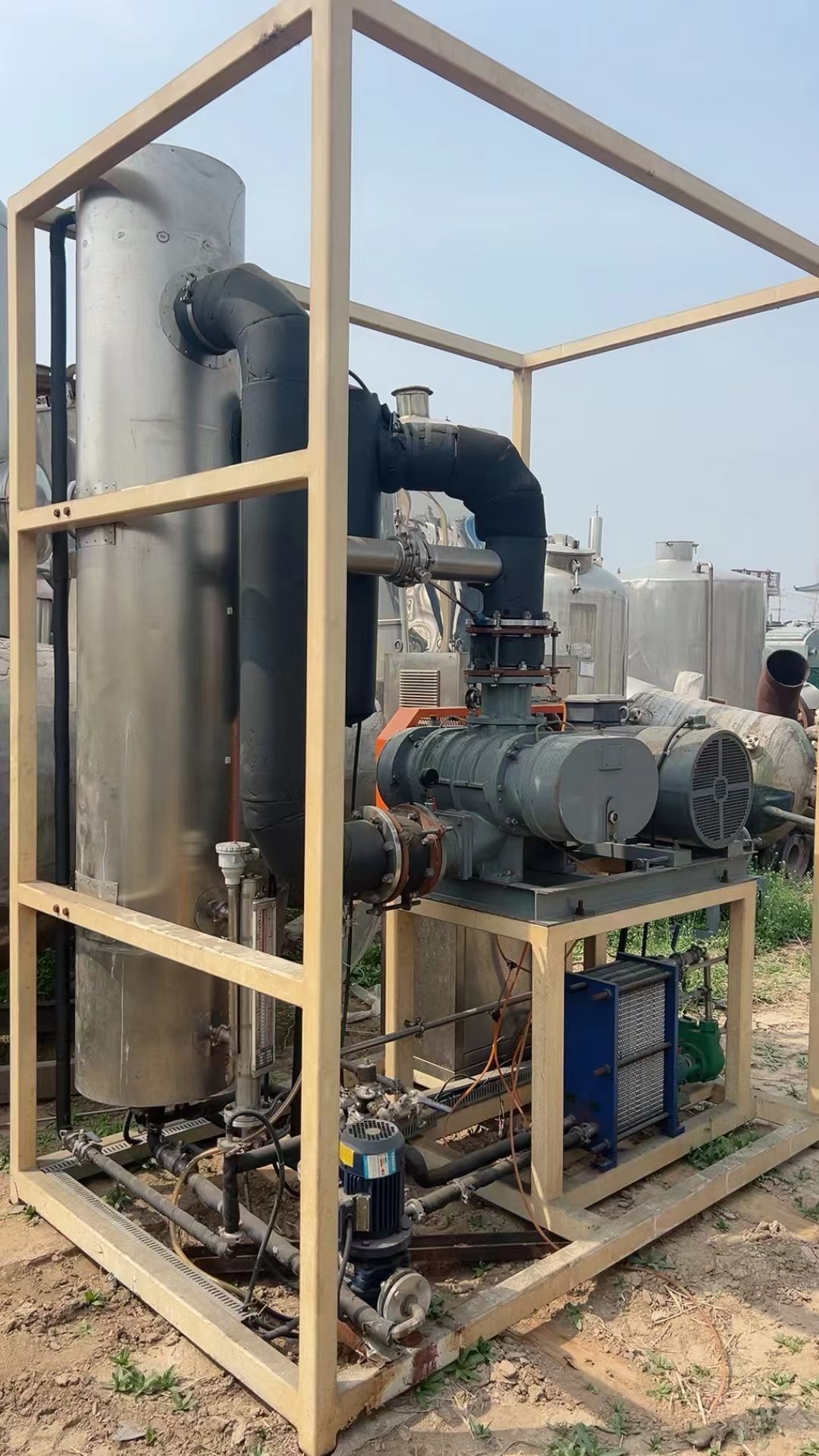 转让二手MVR蒸发器 一套容积200L撬装式MVR蒸发器