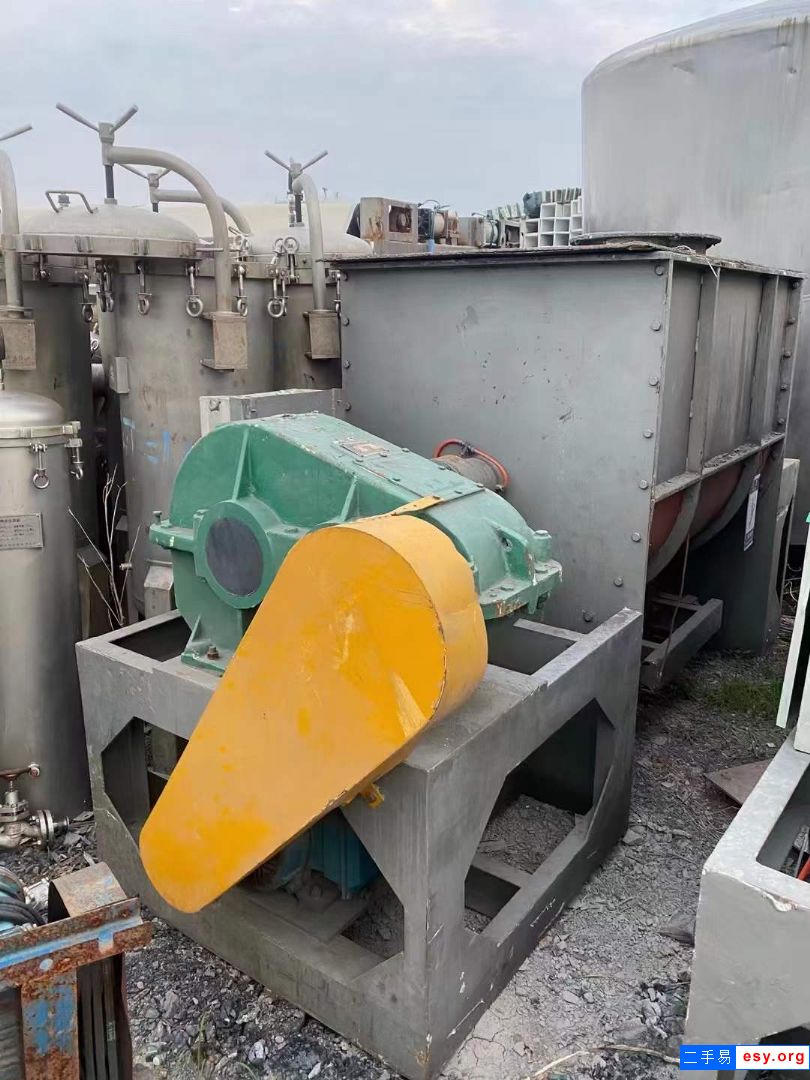 转让二手卧式混合机 2台2000L加重型螺带混合机