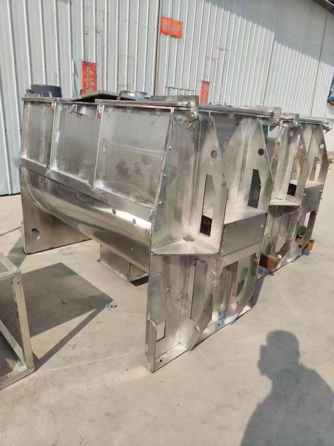 转让二手螺带混合机 容积500L-2000L抛光卧式螺带混合机