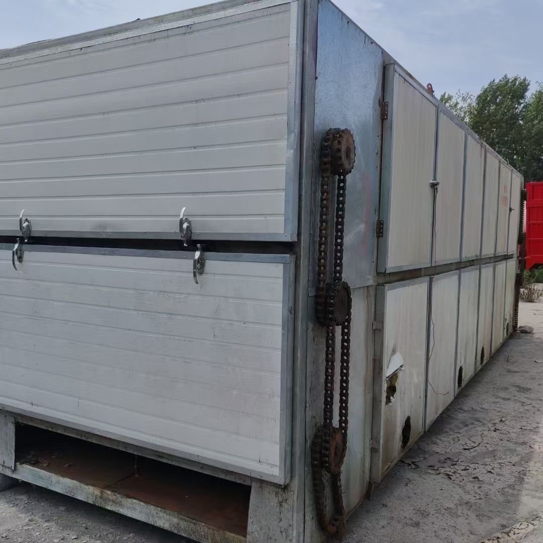 转让二手网带烘干机 一套8米6层生物质颗粒加热网带烘干机