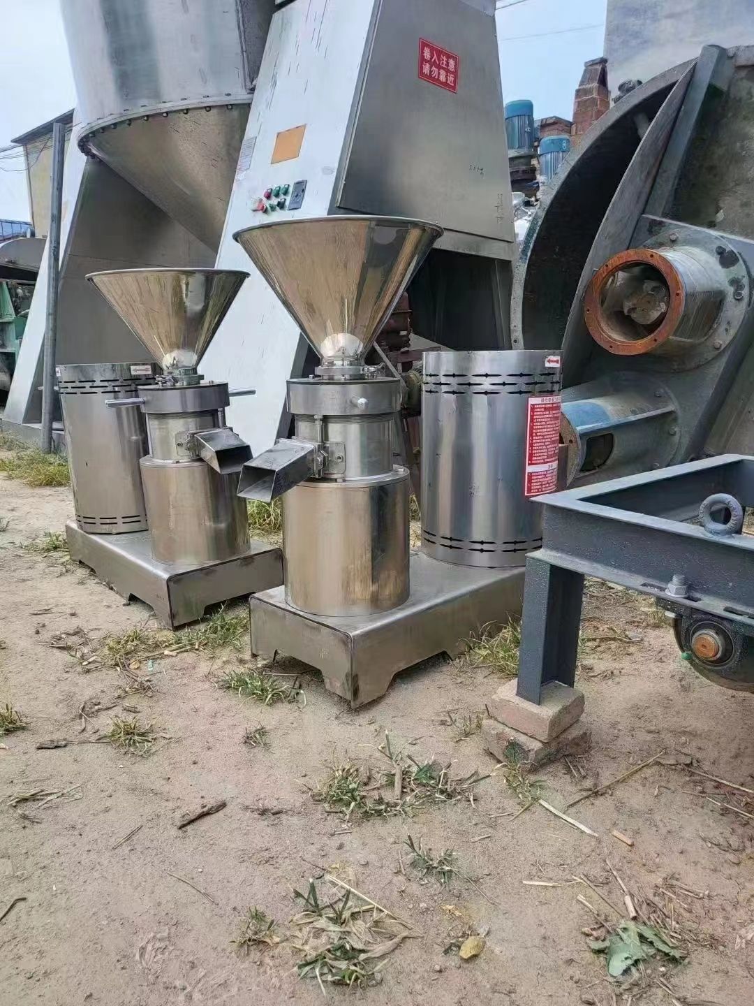 转让二手胶体磨 两台11千瓦全不锈钢立式胶体磨