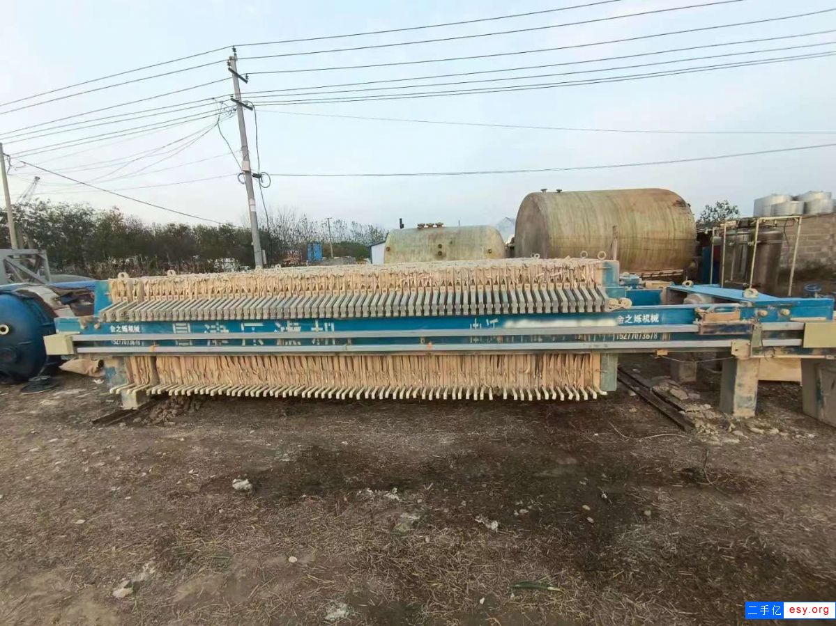 转让二手自动拉板压滤机 2台200平方景津厢式压滤机