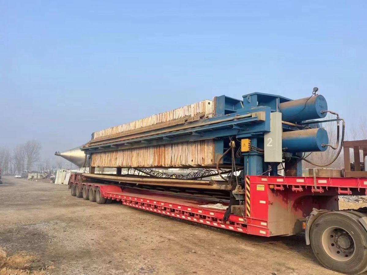 转让二手景津压滤机 六台800平方自动拉板景津隔膜压滤机