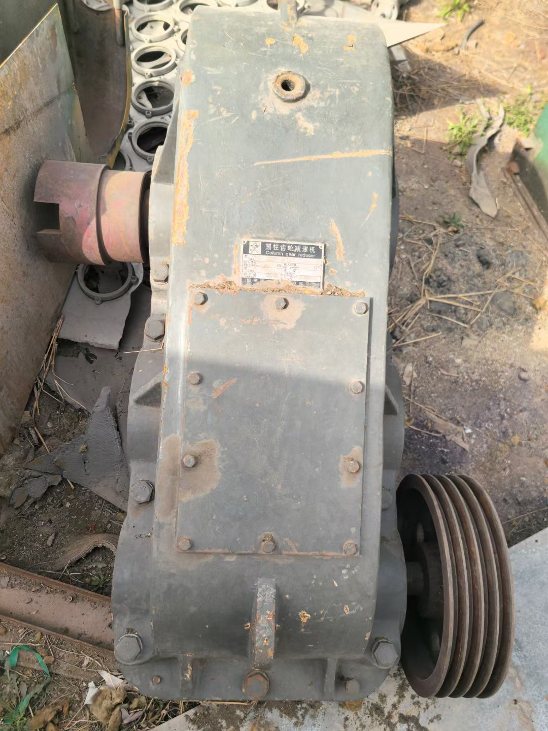 转让二手耙式干燥机 一台容积5立方外盘管加热真空耙式干燥机