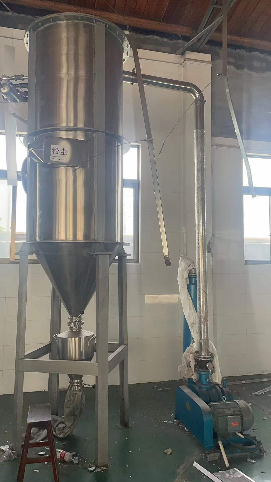 转让二手螺带混合机 一台容积8立方316L材质卧式螺带混合机