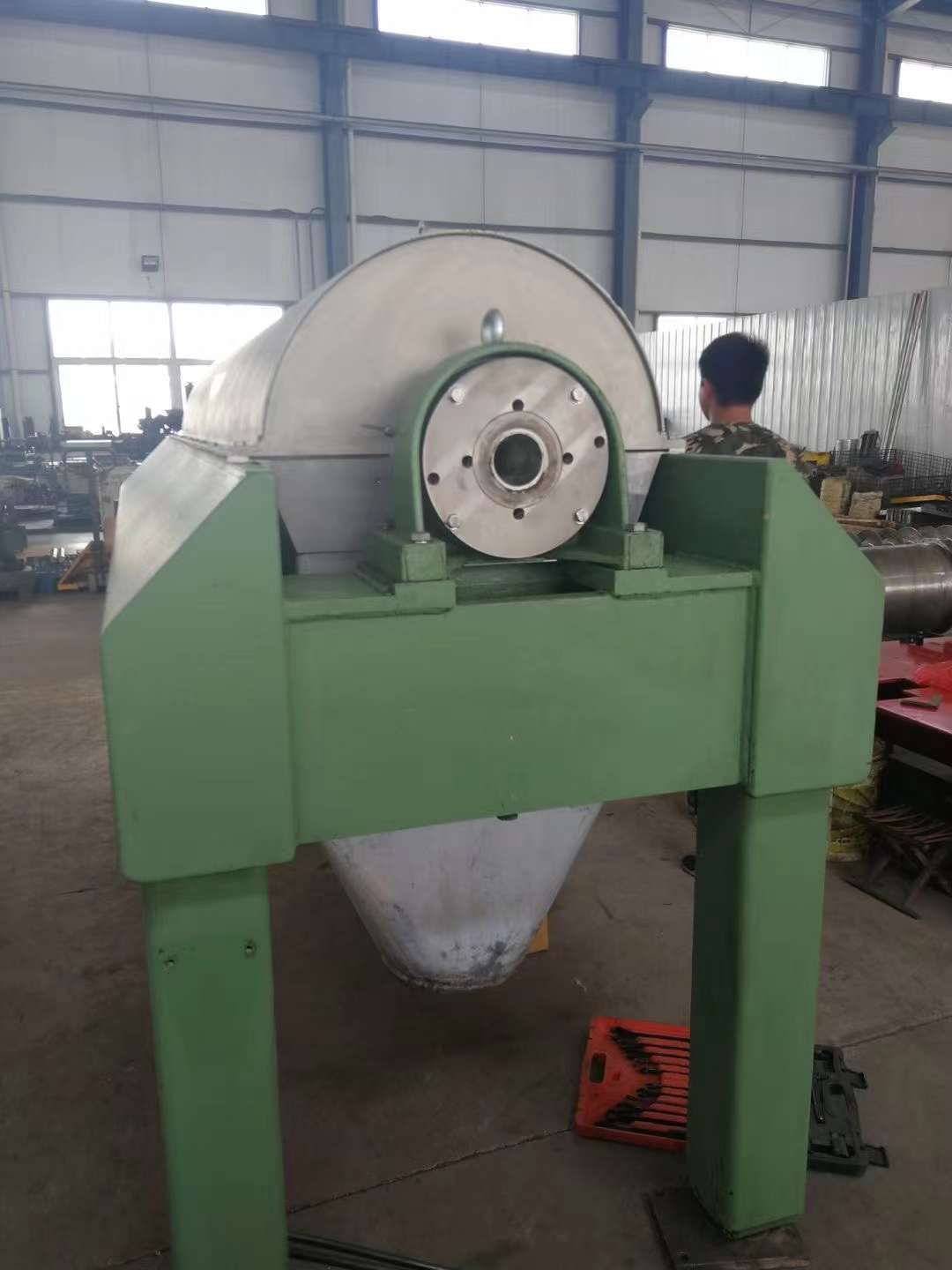 转让二手卧螺离心机 一台501型进口韦斯伐里亚卧螺沉降离心机