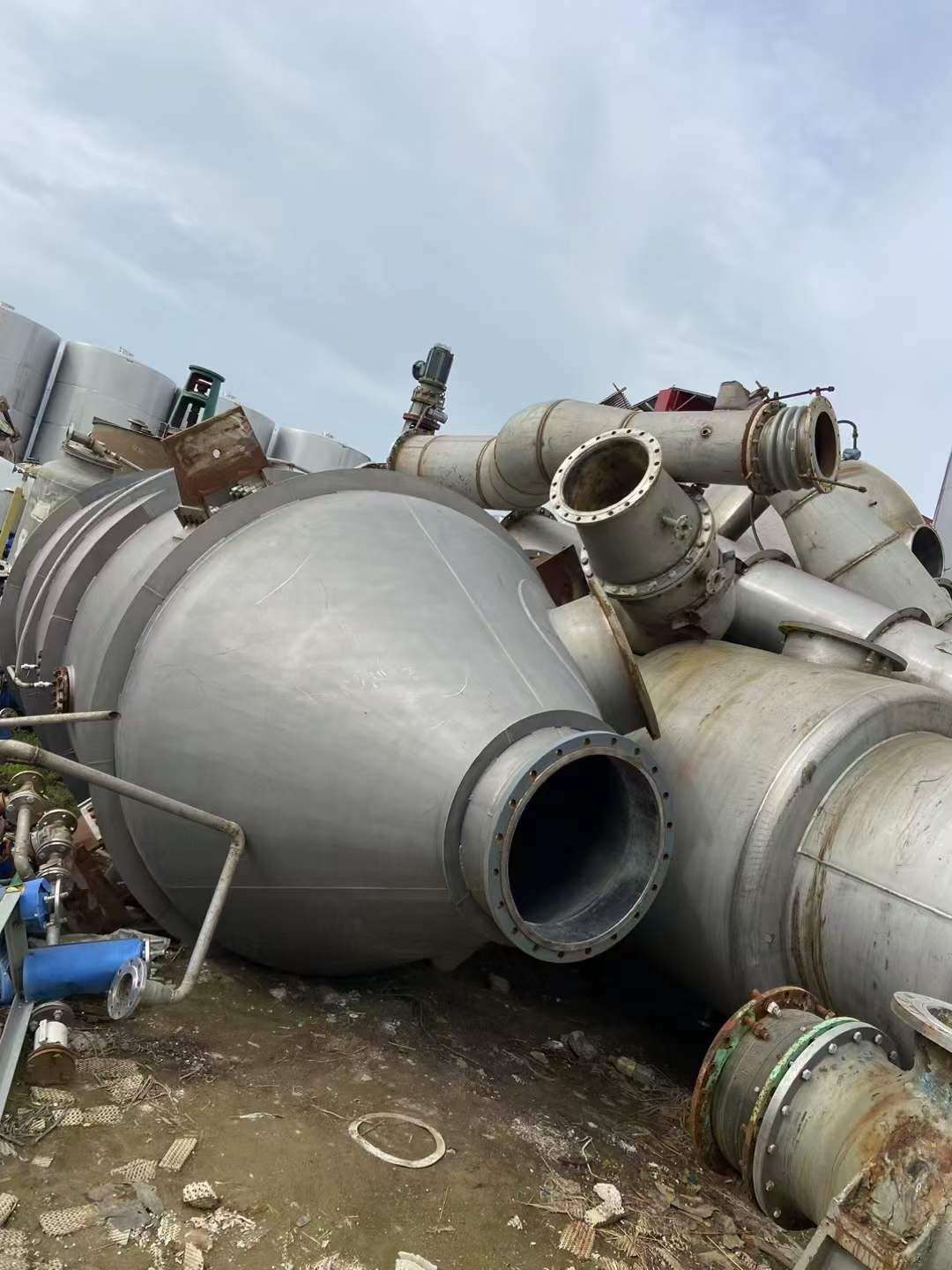 转让二手钛材蒸发器 一套处理量5吨全钛材MVR蒸发器