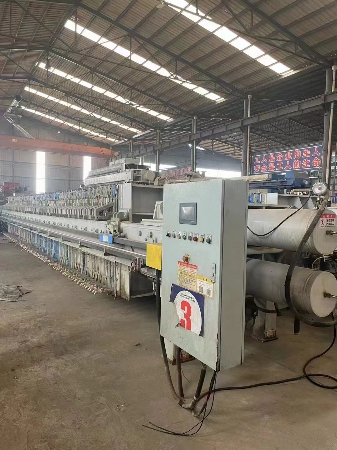 转让二手隔膜压滤机 一台500平方高效快开自动隔膜压滤机