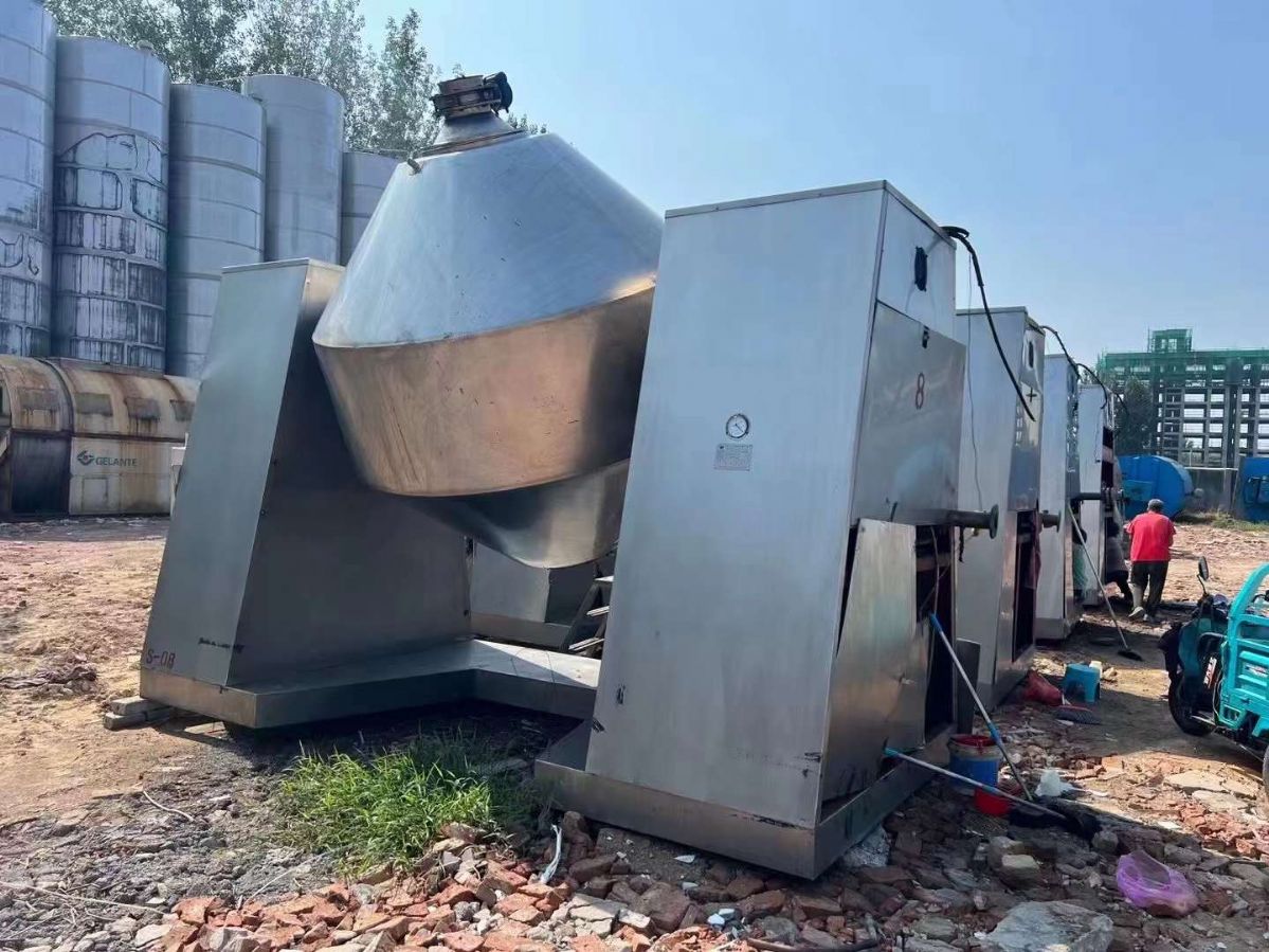 转让二手双锥干燥机 容积4000L-5000L不锈钢双锥干燥机