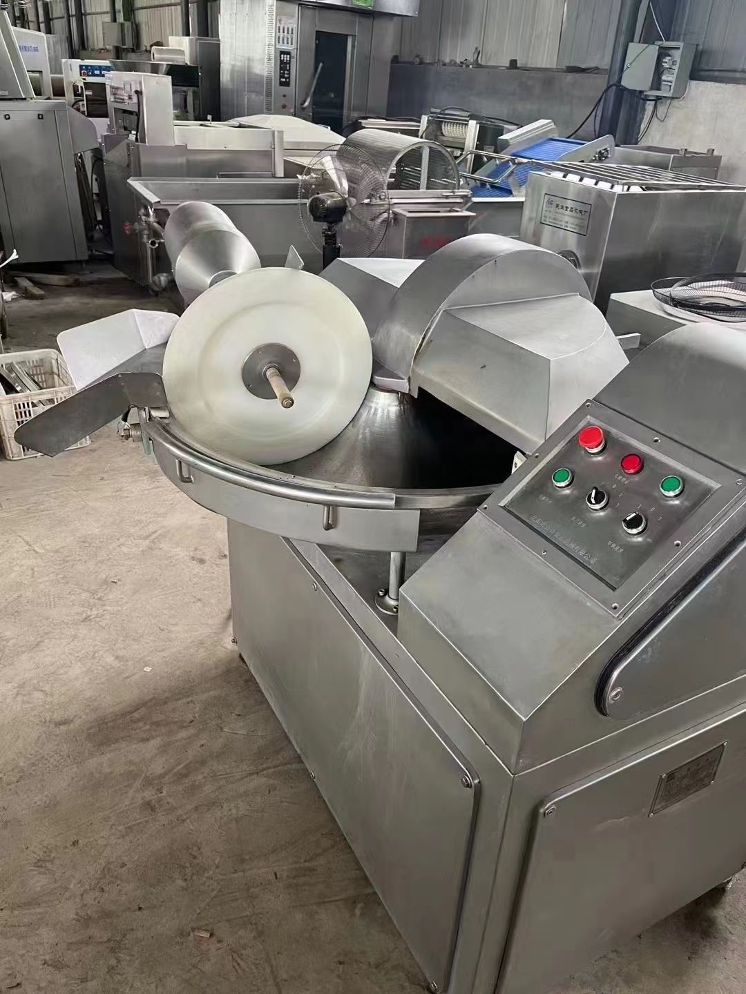 转让二手变频斩拌机 一台80型沈阳吉祥高速变频斩拌机