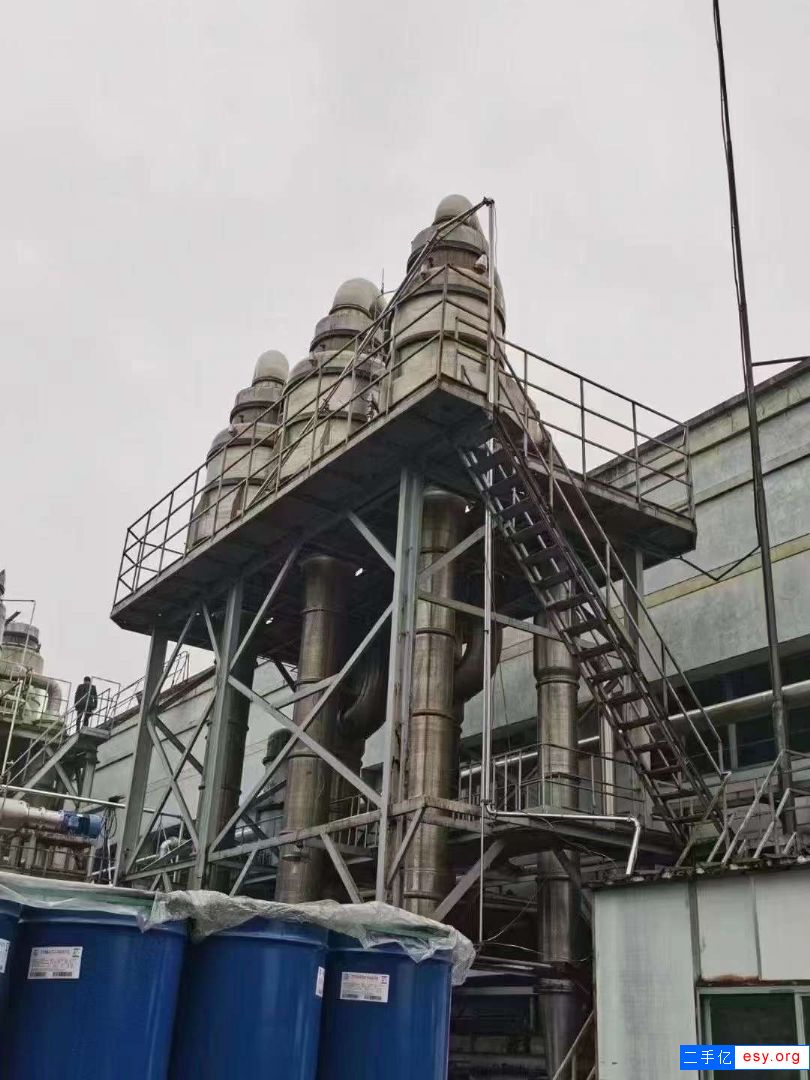 转让二手上海神农蒸发器 一套3效20吨强制循环蒸发器