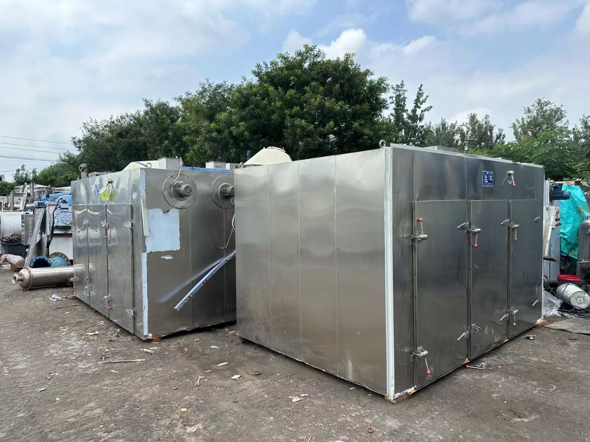 转让二手热风烘箱 两台三门六车电气两用热风循环烘箱