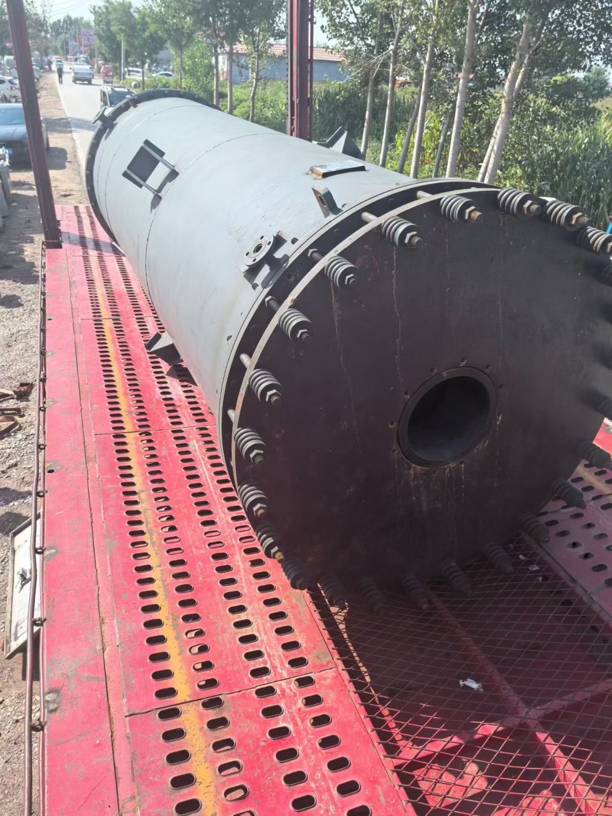 转让二手石墨换热器 一台面积200平方石墨管式换热器