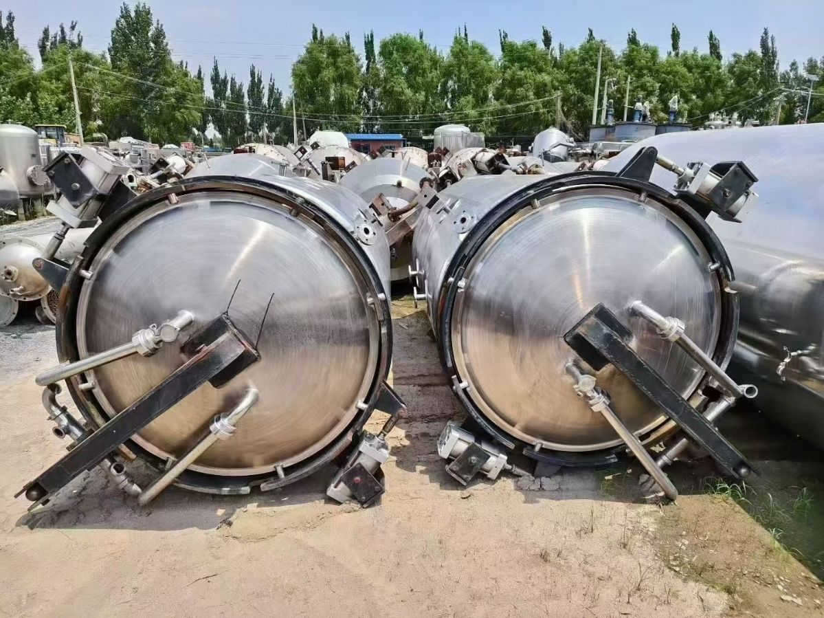 转让二手静态提取罐 两台容积3立方直筒式静态提取罐