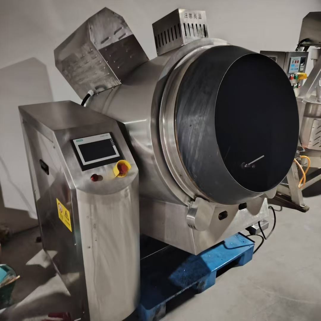 转让二手旋转炒锅 一台容积500升全自动燃气加热旋转炒锅
