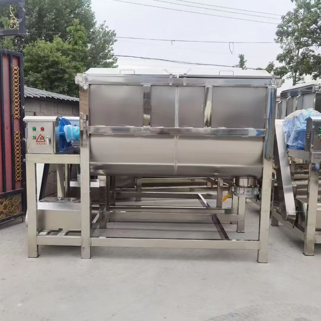 转让二手螺带混合机 四台容积2立方抛光食品级卧式螺带混合机